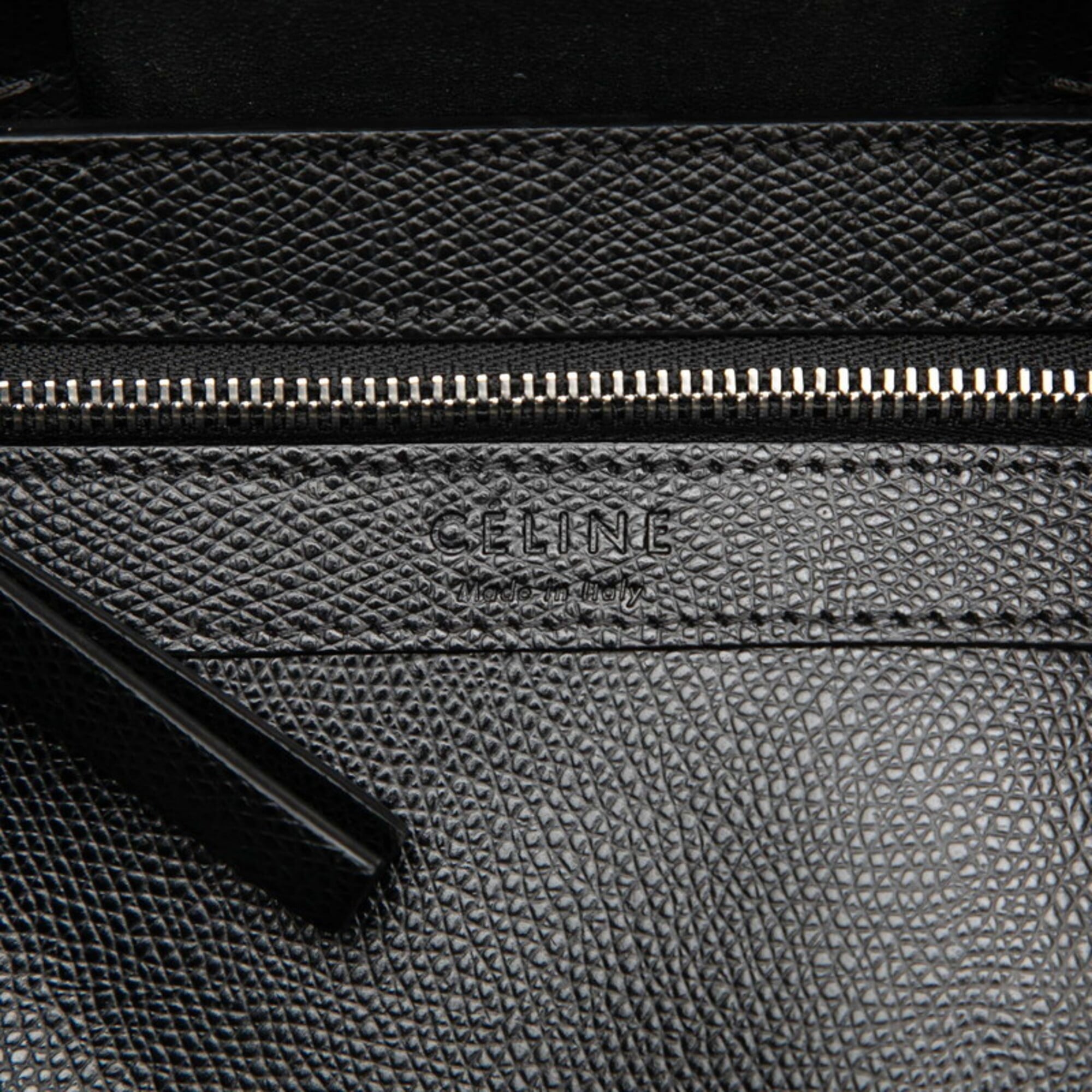 Celine Black Leather Handbag Shoulder Bag (Pre-Owned)