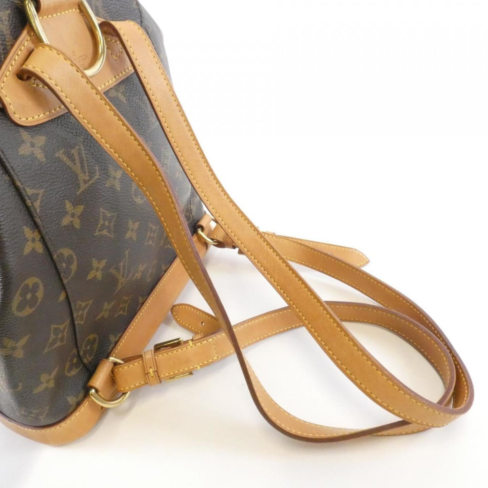 Louis Vuitton Monogram Marron Coated Canvas Backpack (Pre-Owned)