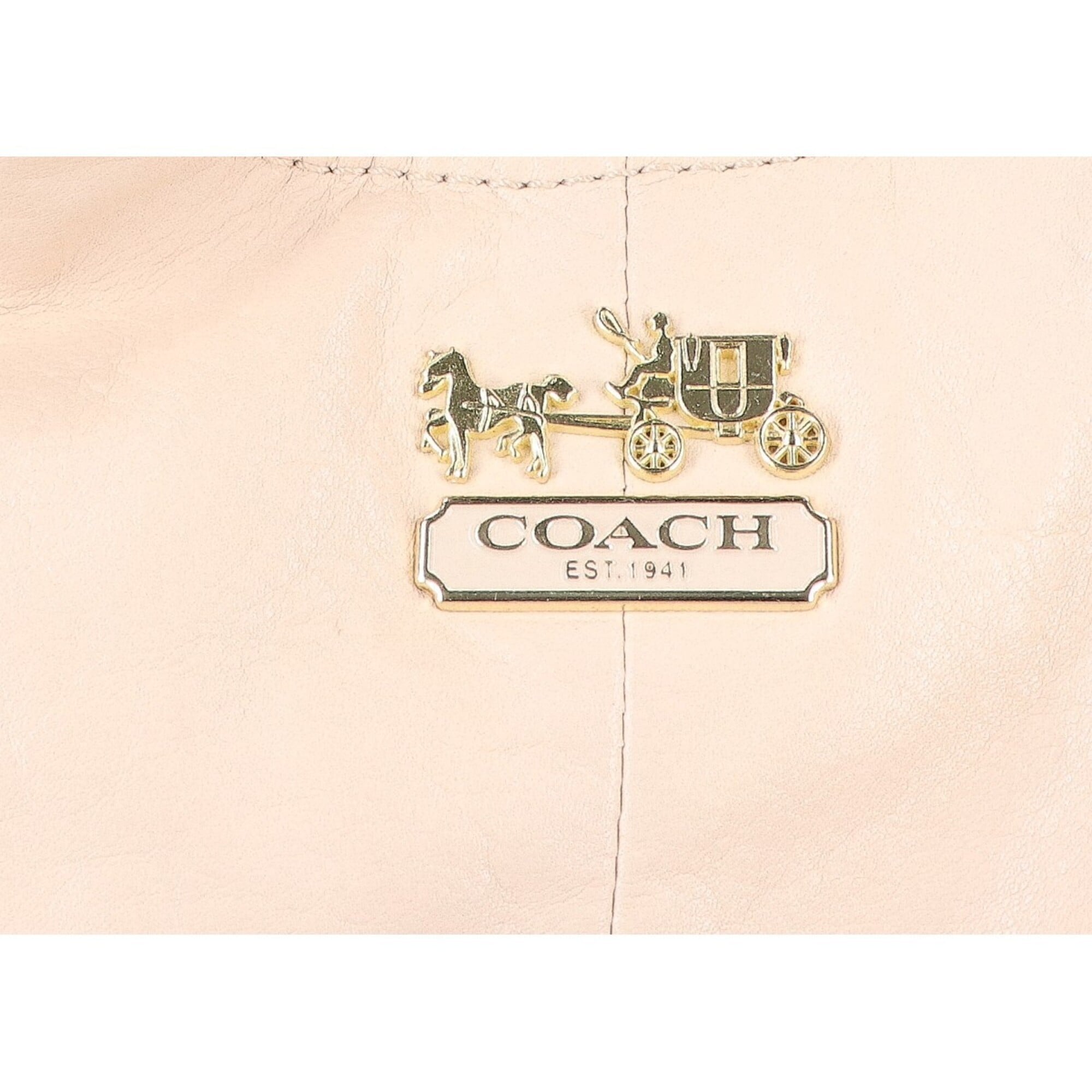 Coach Ivory Leather Handbag (Pre-Owned)