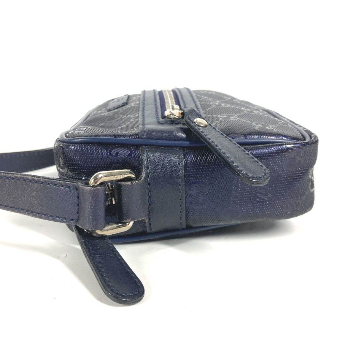 Gucci Gg Imprimé Blue Gg Imprimé Pochette Shoulder Bag (Pre-Owned)