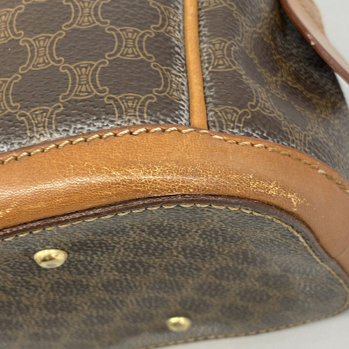 Celine Brown Pvc Handbag (Pre-Owned)