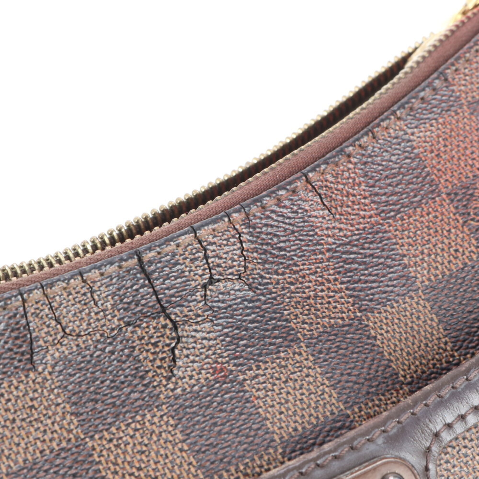 Louis Vuitton Damier Brown Damier Canvas Red Color Damier Canvas Handbag Shoulder Bag (Pre-Owned)