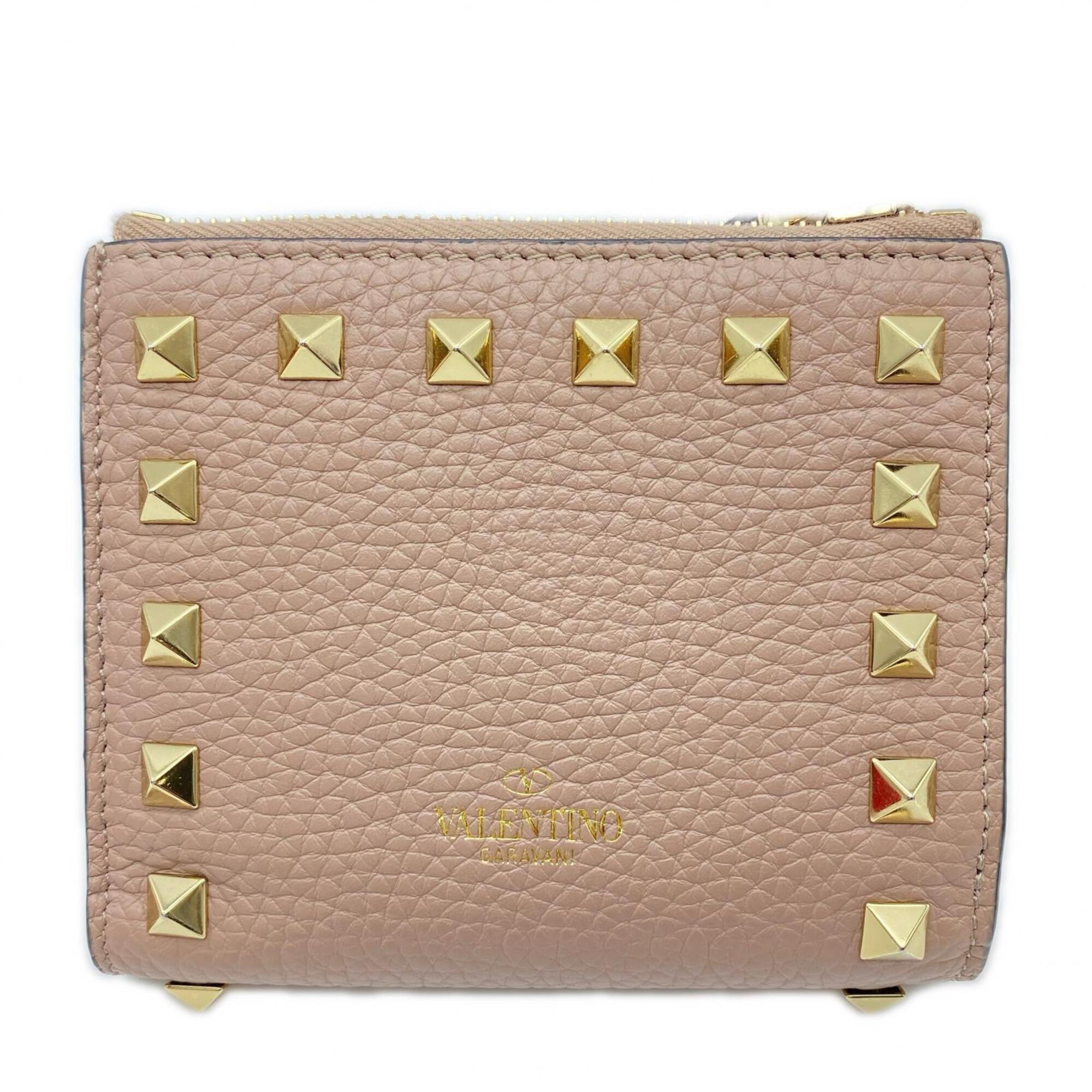 Valentino Beige Leather Wallet (Bi-Fold) (Pre-Owned)