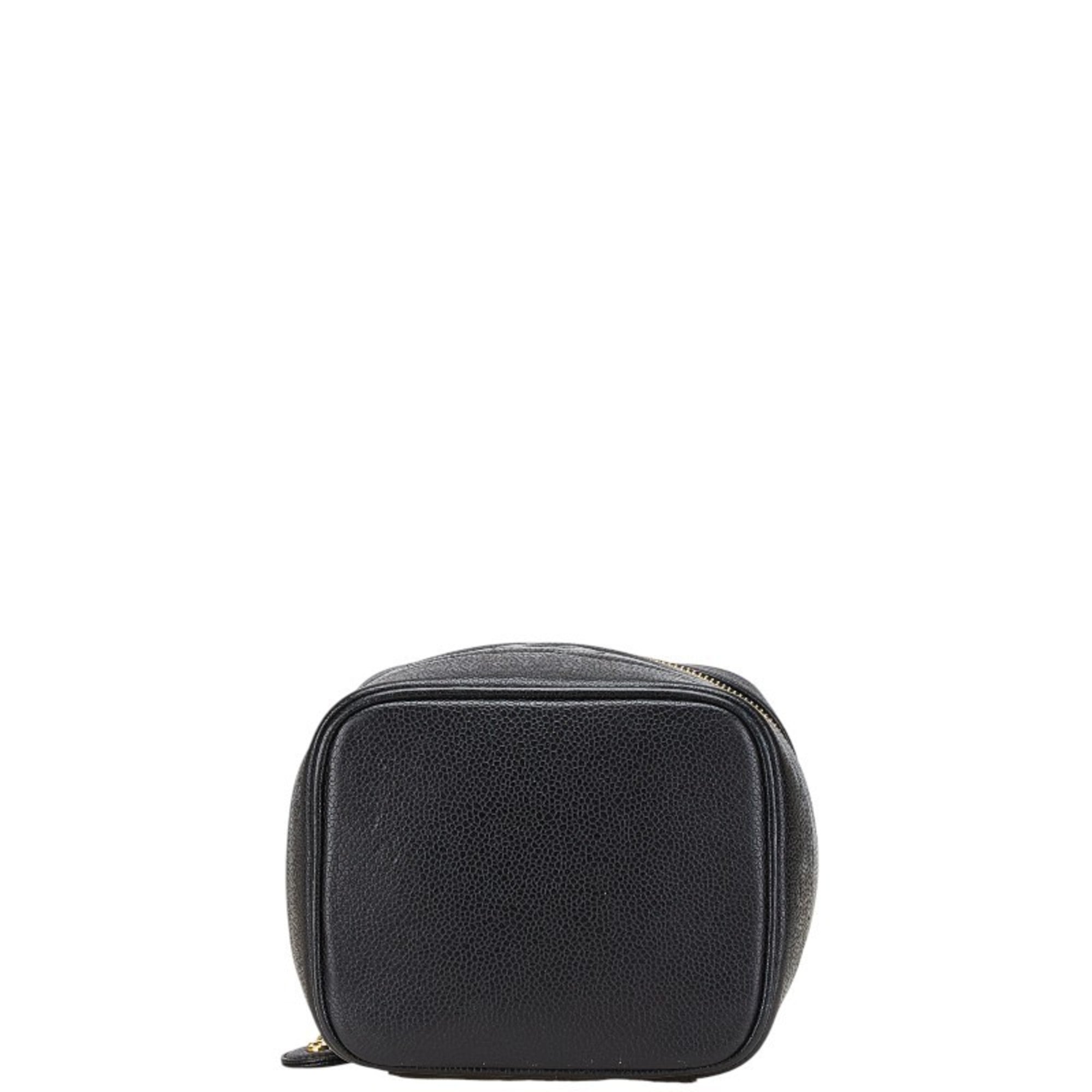 Chanel Black Grained Calfskin Vanity Bag (Pre-Owned)