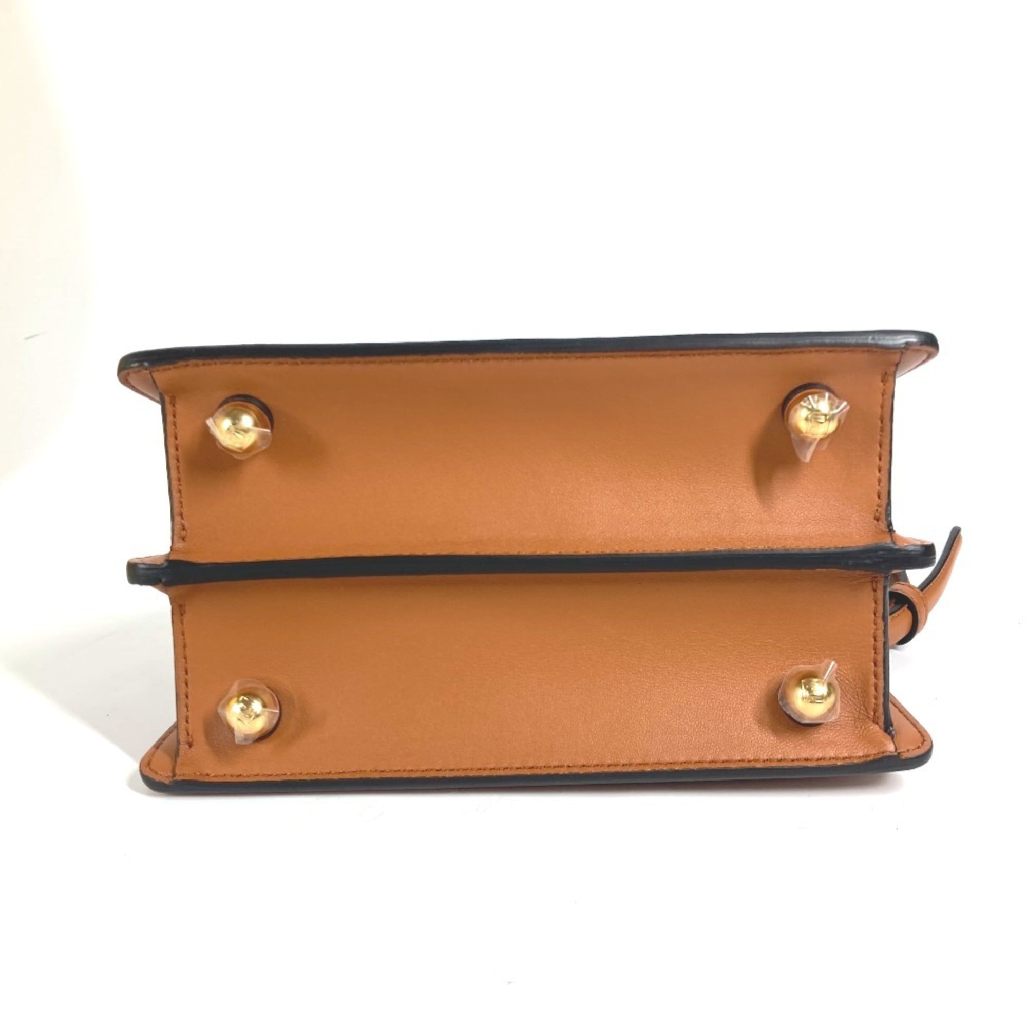 Fendi Peekaboo Brown Leather Handbag Shoulder Bag