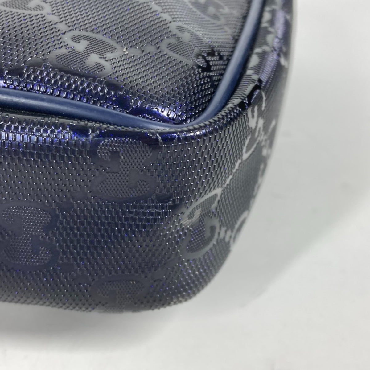 Gucci Gg Imprimé Blue Gg Imprimé Pochette Shoulder Bag (Pre-Owned)