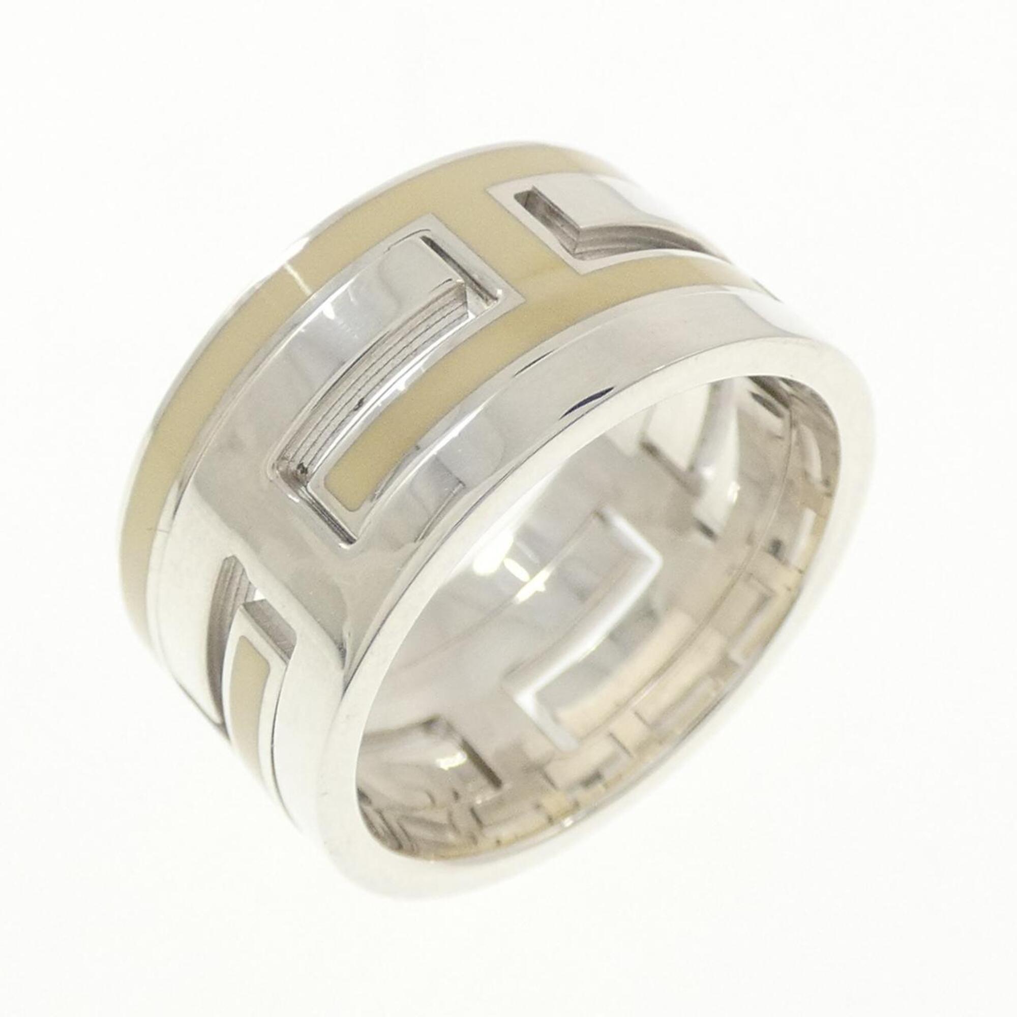 Hermes Silver Silver 925 Band Ring (Pre-Owned)
