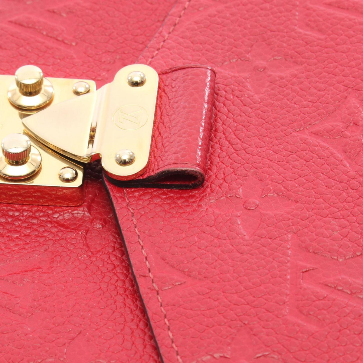 Louis Vuitton Red Color Sacrlet Monogram Empreinte Long Wallet (Bi-Fold) (Pre-Owned)