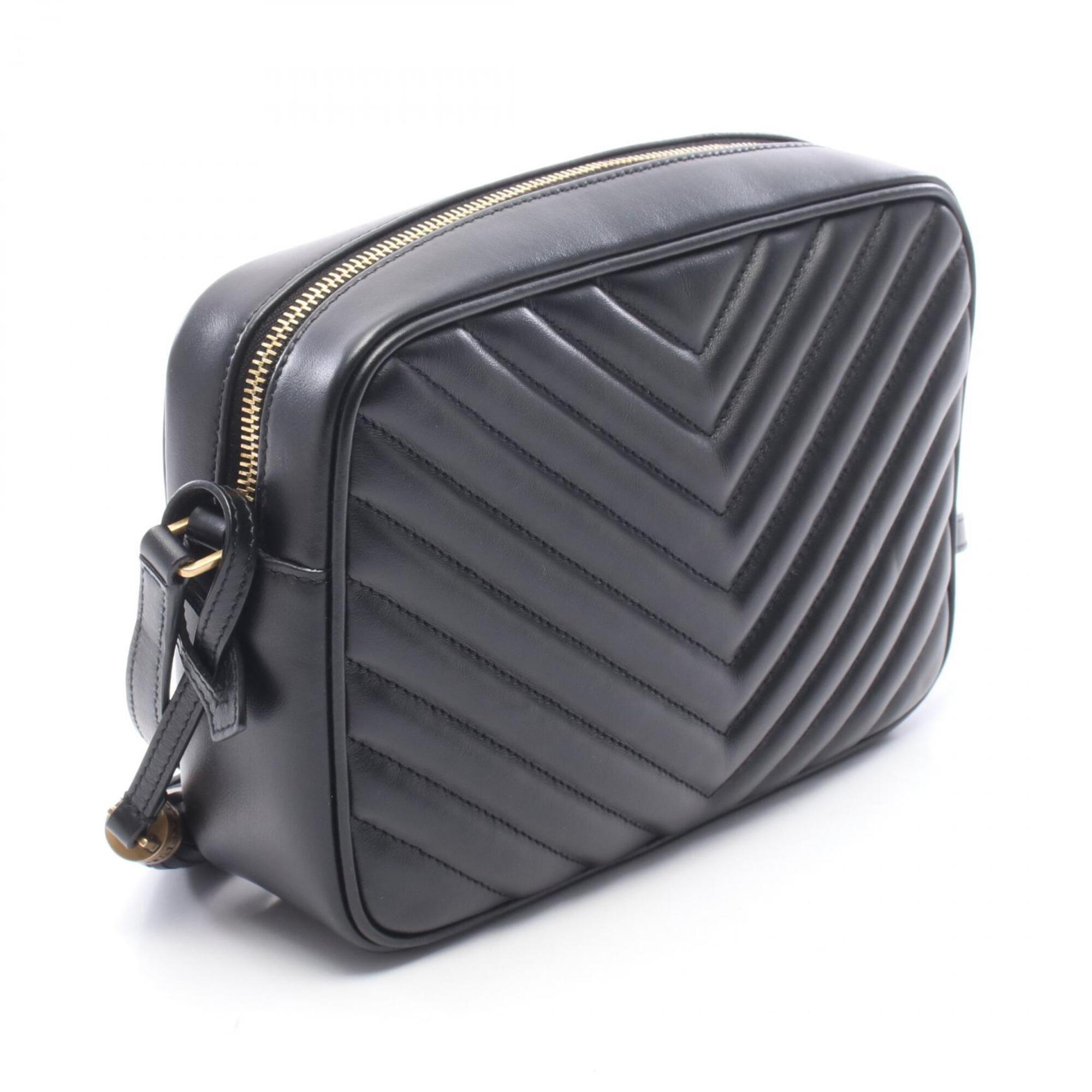 Saint Laurent Black Leather Handbag Shoulder Bag (Pre-Owned)