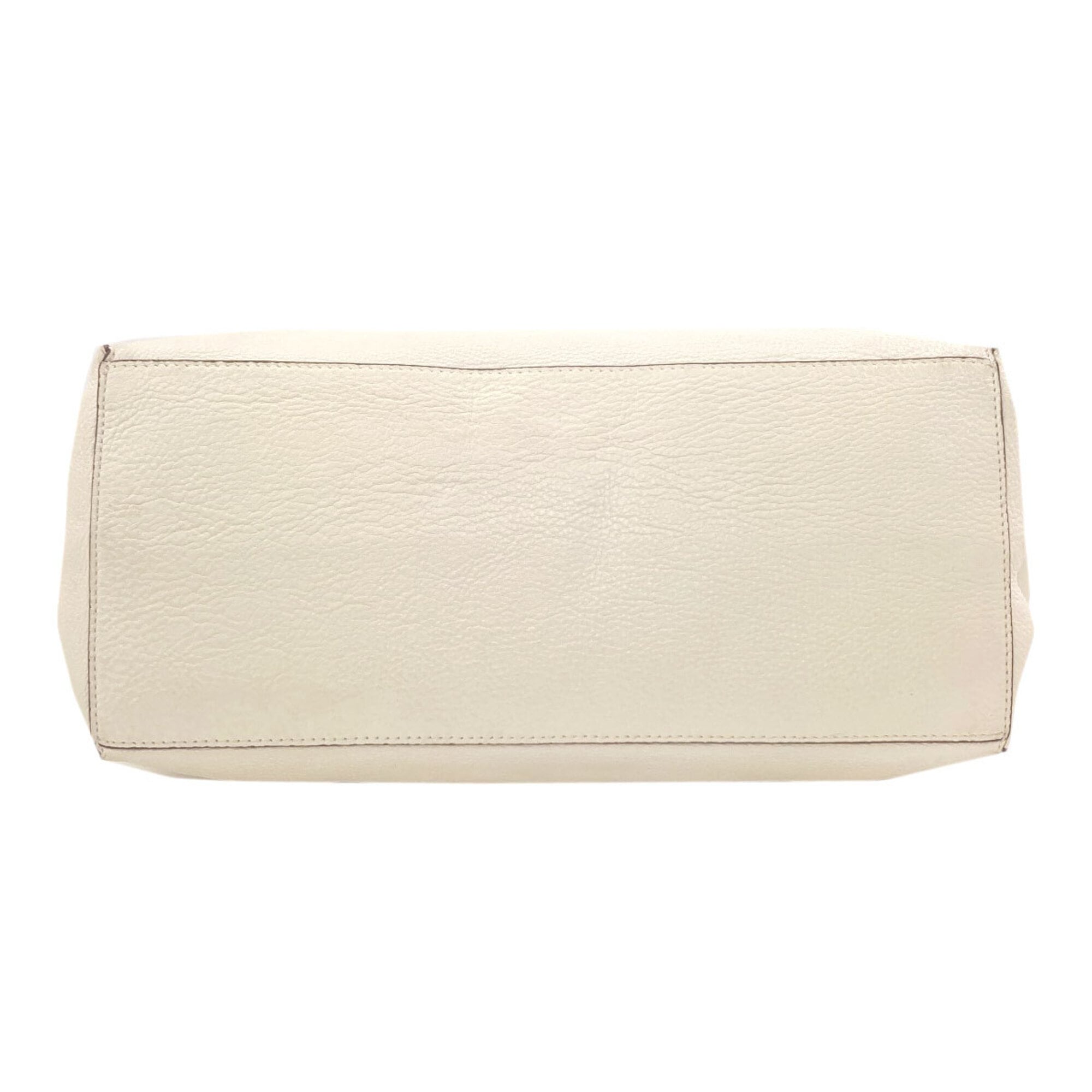 Tory Burch White Leather Tote Bag (Pre-Owned)
