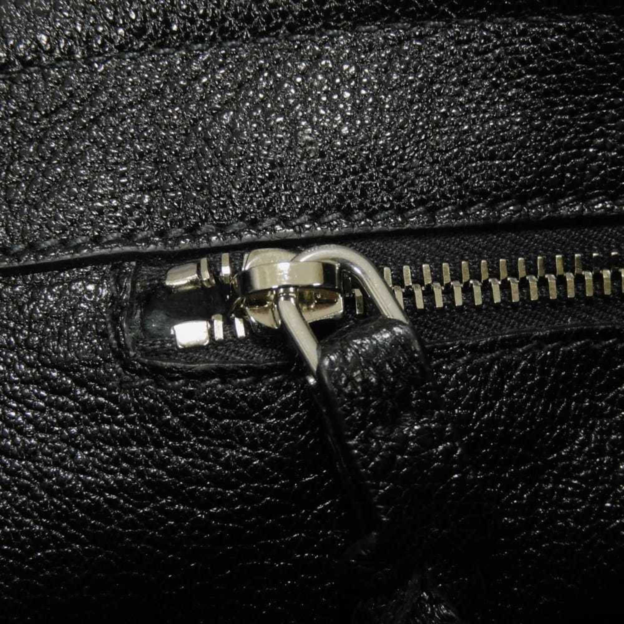 Miu Miu Black Leather Clutch Bag Pochette Shoulder Bag (Pre-Owned)