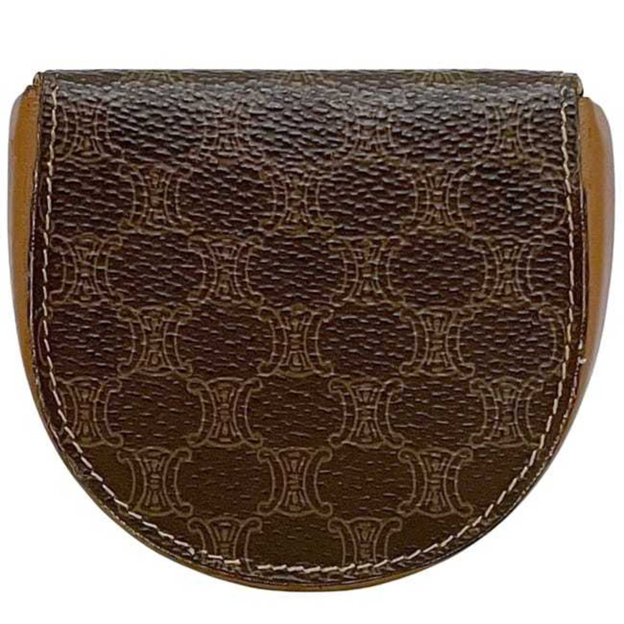 Celine Brown Pvc Leather Coin Purse/Coin Case (Pre-Owned)