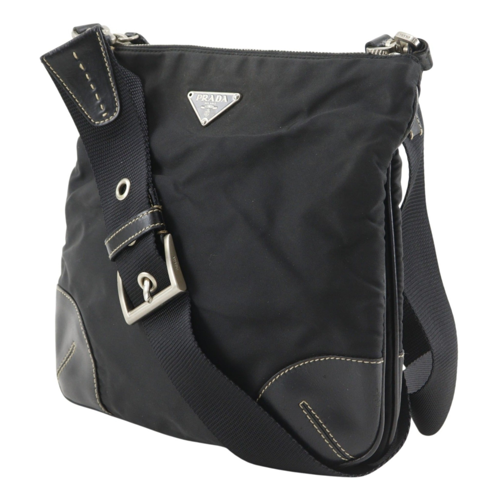 Prada Black Nylon Shoulder Bag (Pre-Owned)