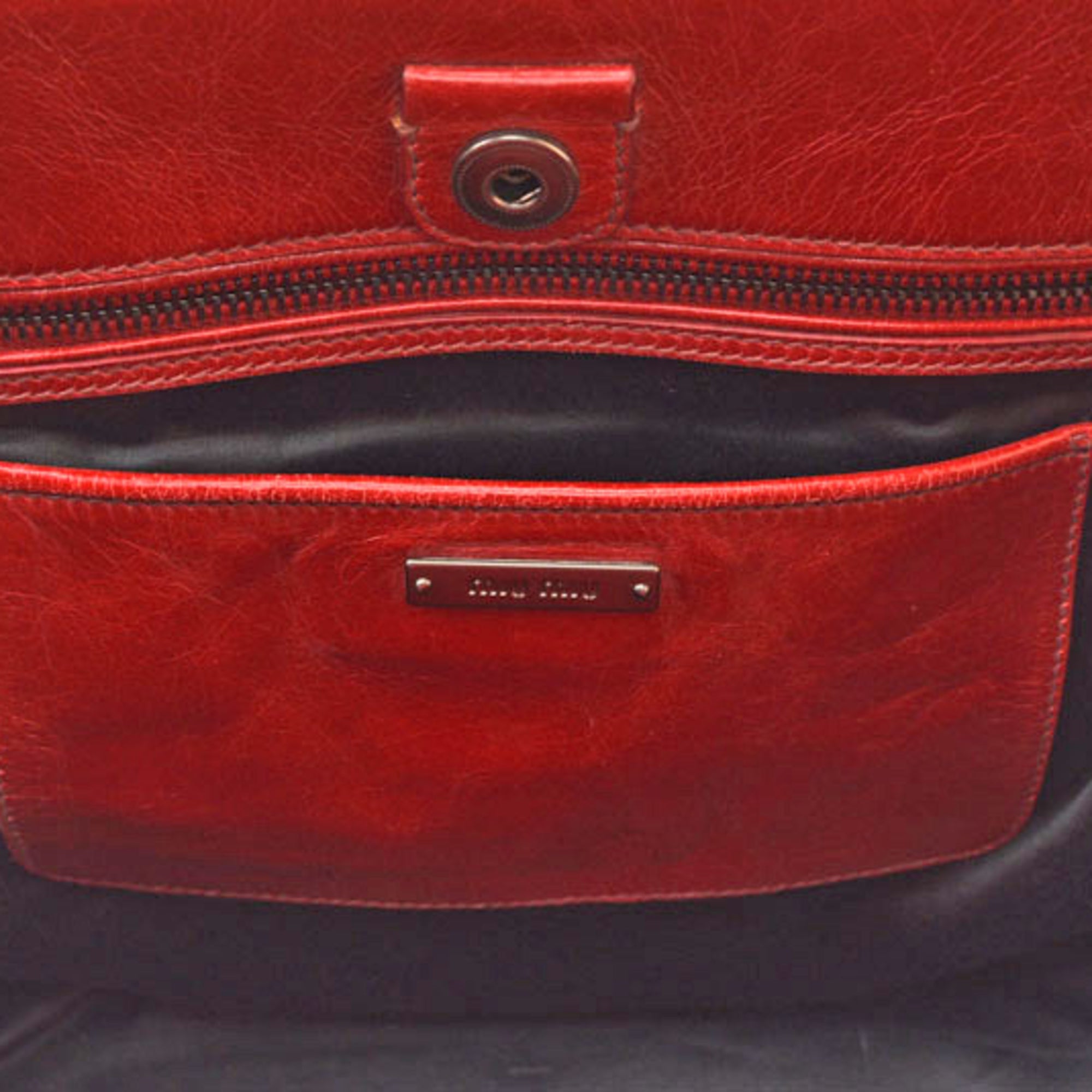 Miu Miu Leather Handbag Shoulder Bag Tote Bag (Pre-Owned)