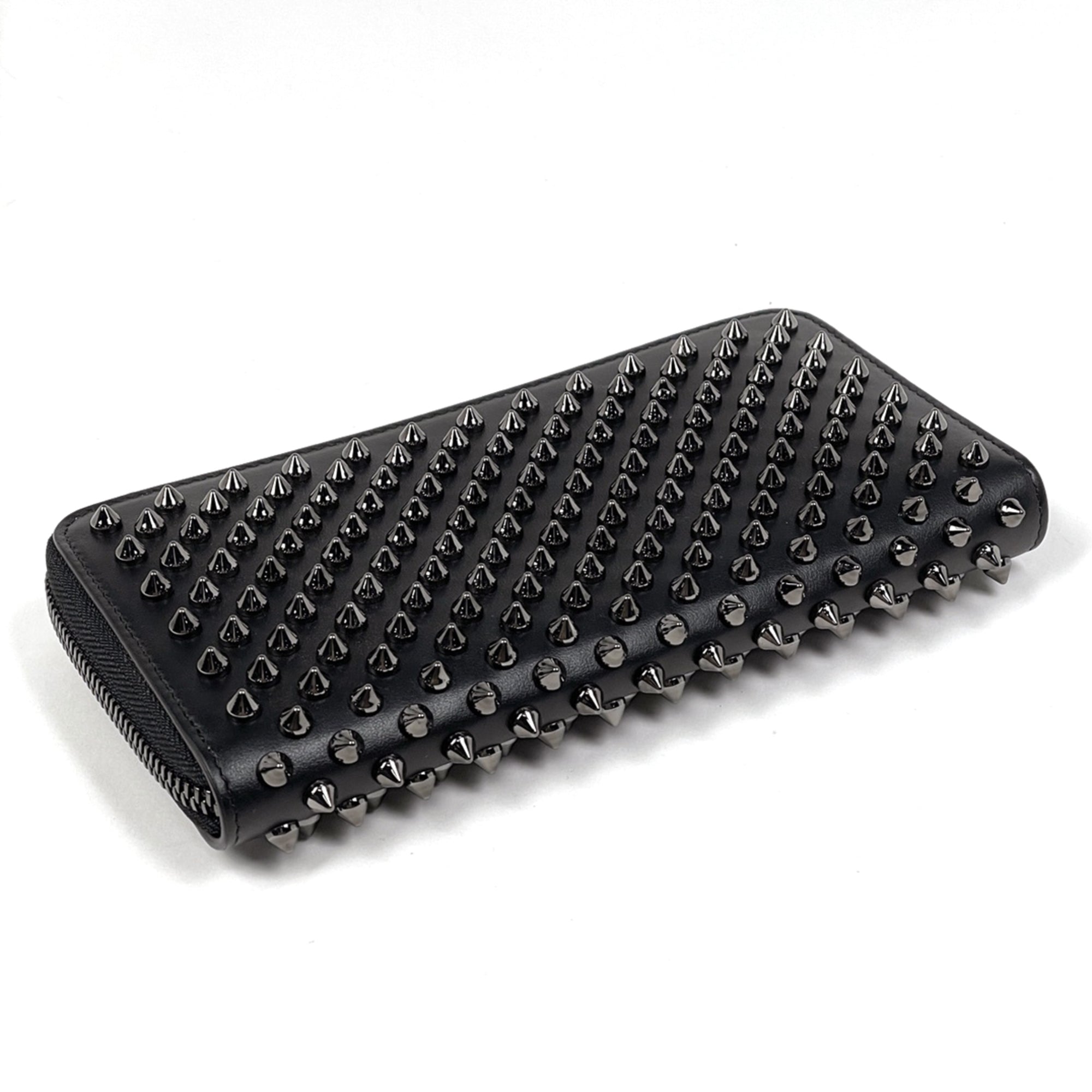 Christian Louboutin Black Leather Long Wallet (Bi-Fold) (Pre-Owned)