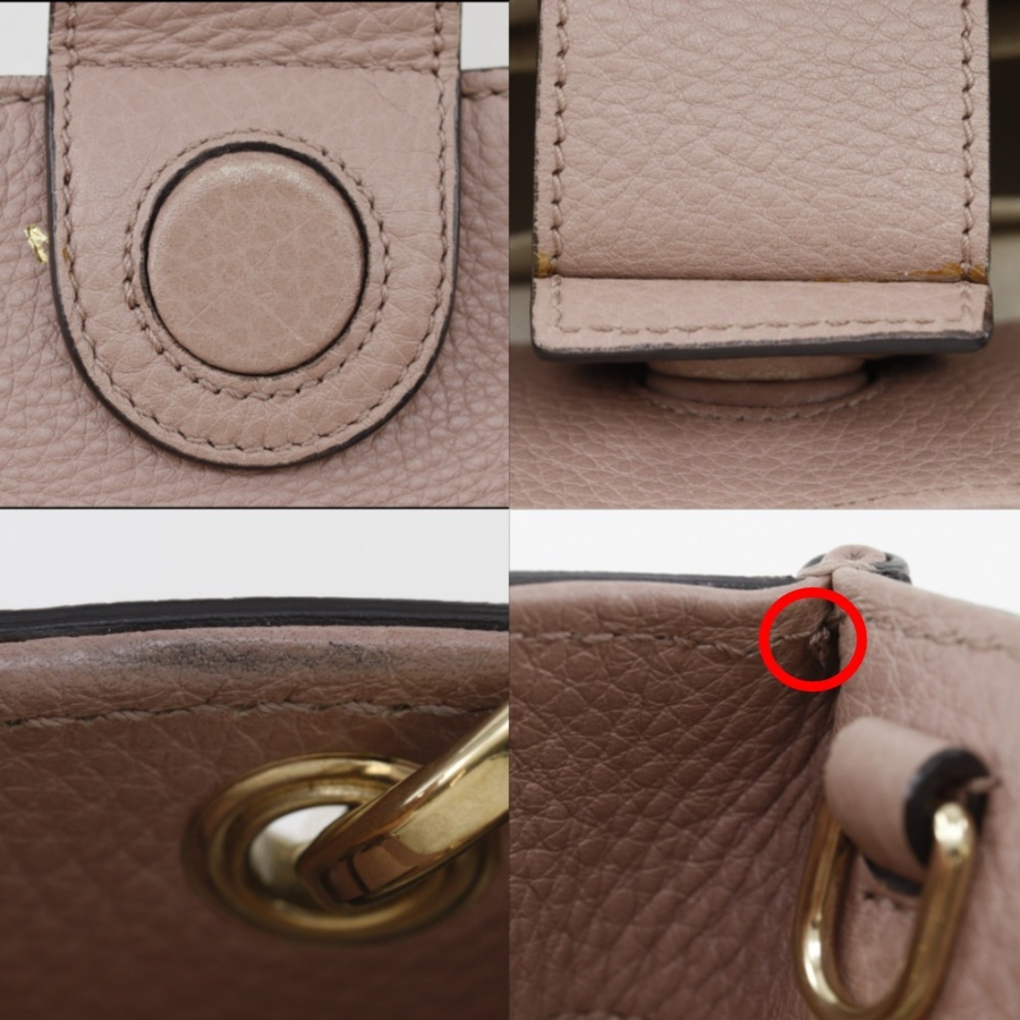 Gucci Pink Bamboo Leather Handbag (Pre-Owned)