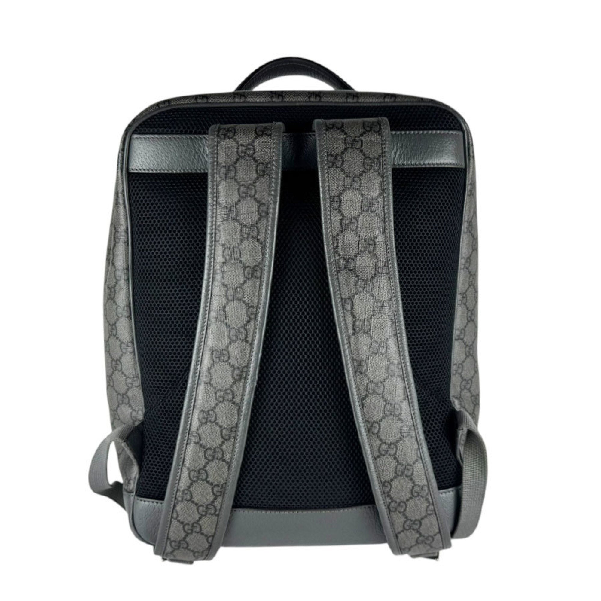 Gucci Gray Gg Supreme Backpack (Pre-Owned)