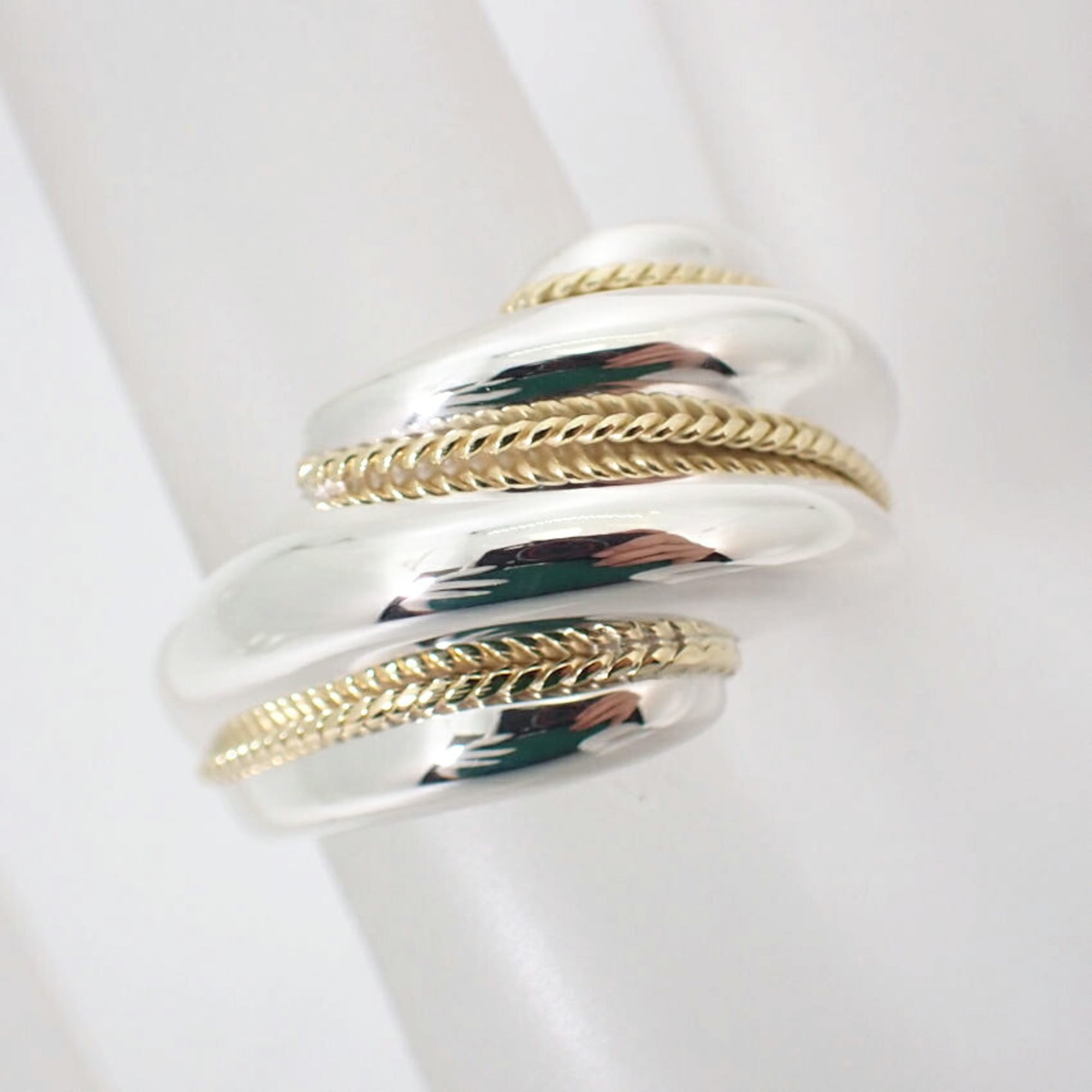 Tiffany Yellow Gold (18K) Sterling Silver 925 Band Ring (Pre-Owned)