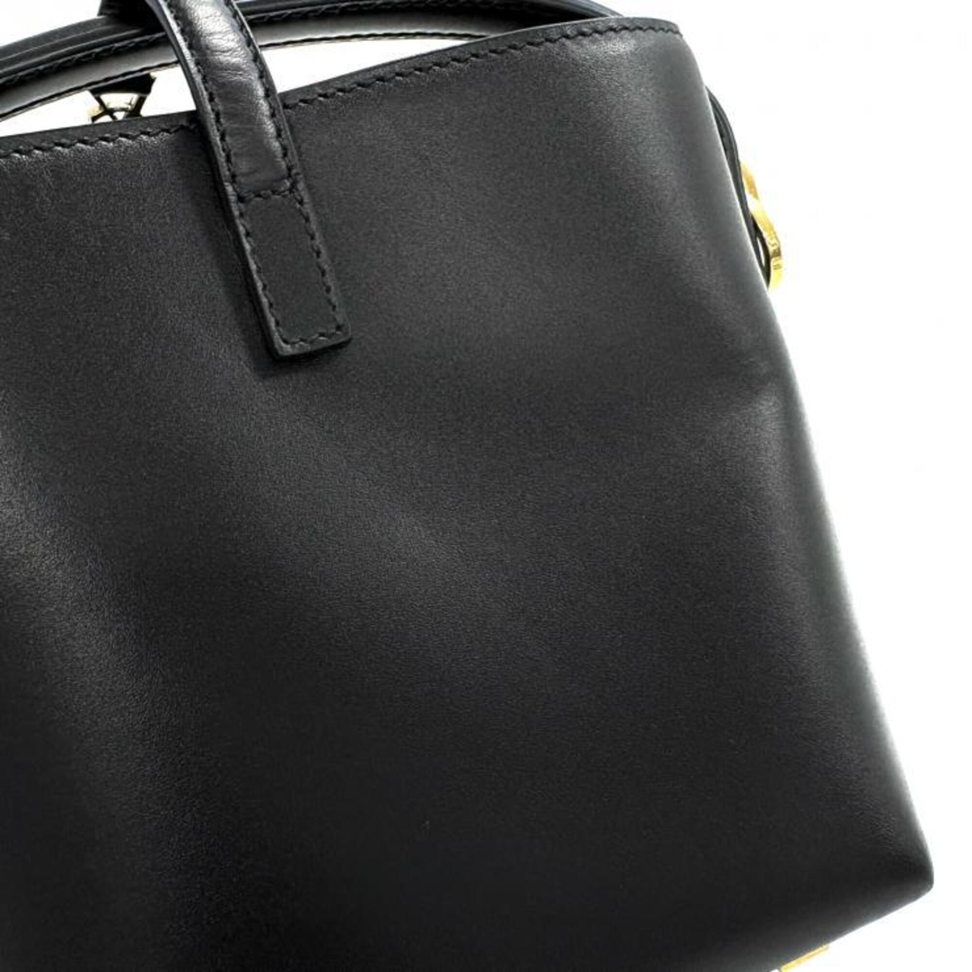 Saint Laurent Black Suede Leather Handbag (Pre-Owned)