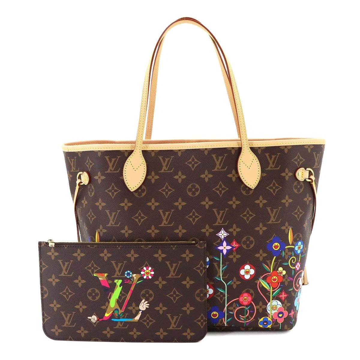 Louis Vuitton Brown Multi-Color Monogram Canvas Handbag Tote Bag (Pre-Owned)
