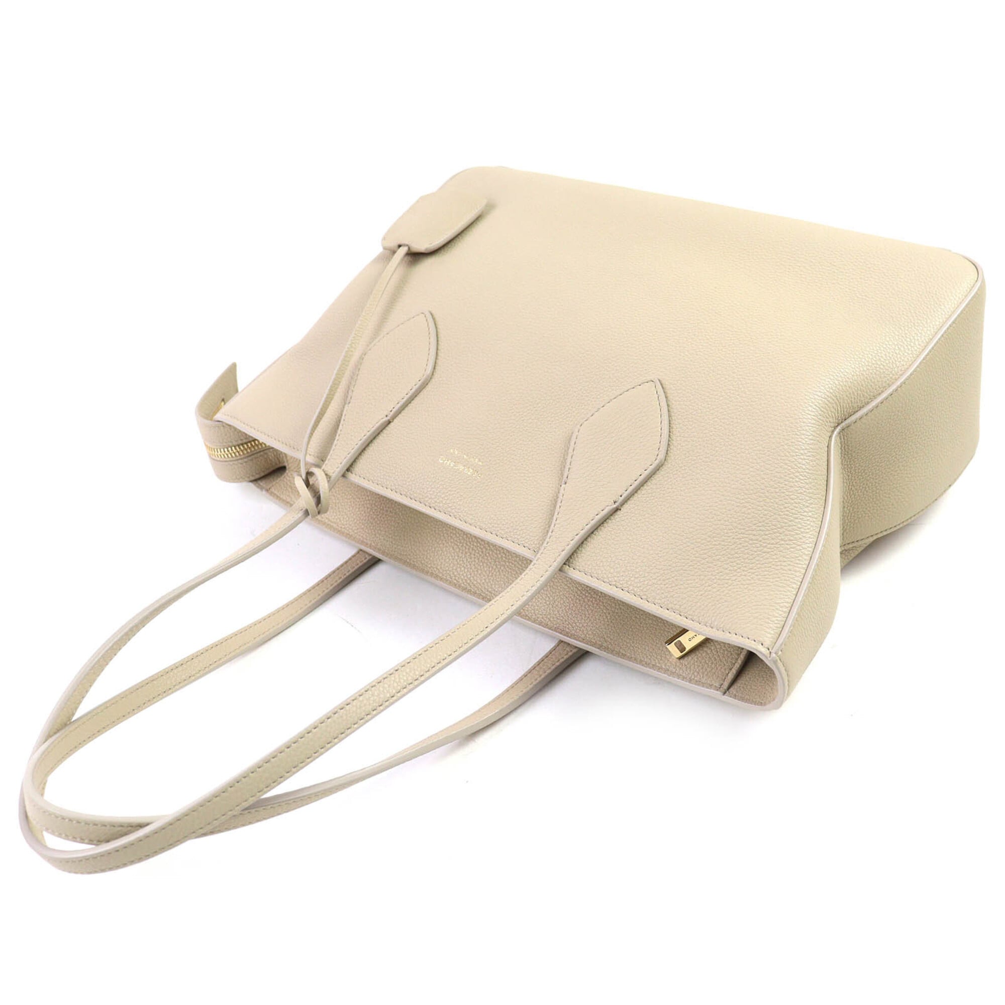 Salvatore Ferragamo Light Beige Leather Tote Bag (Pre-Owned)