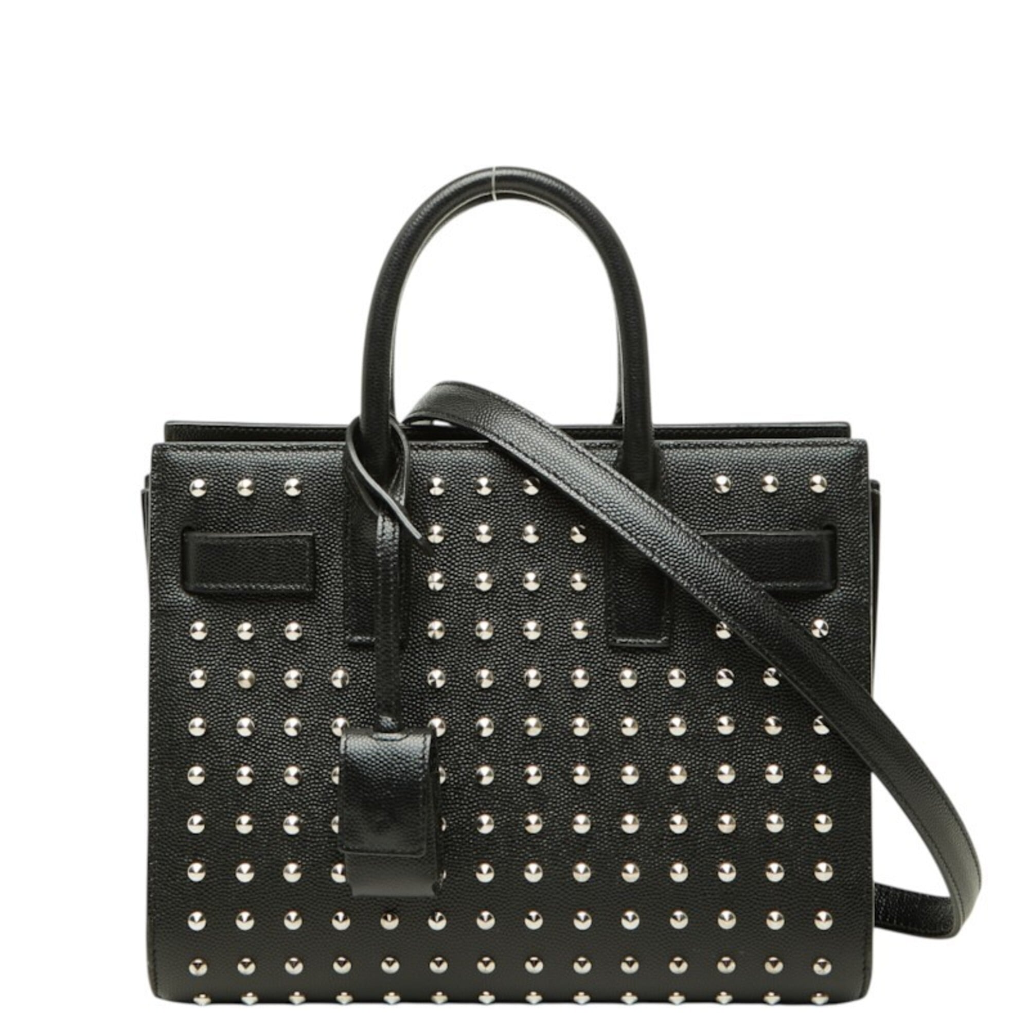 Saint Laurent Black Leather Handbag Shoulder Bag (Pre-Owned)