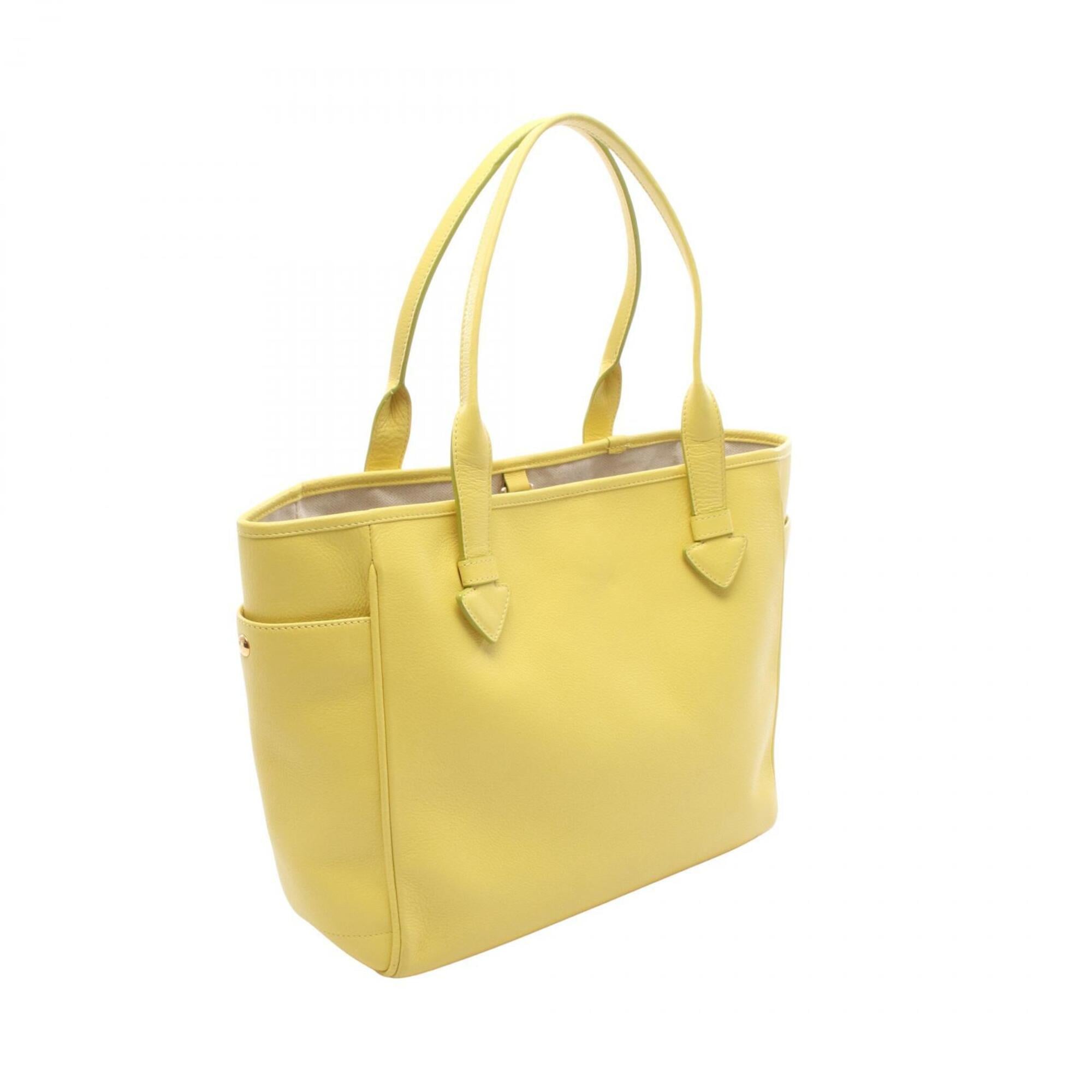 Loewe Yellow Leather Handbag Tote Bag (Pre-Owned)