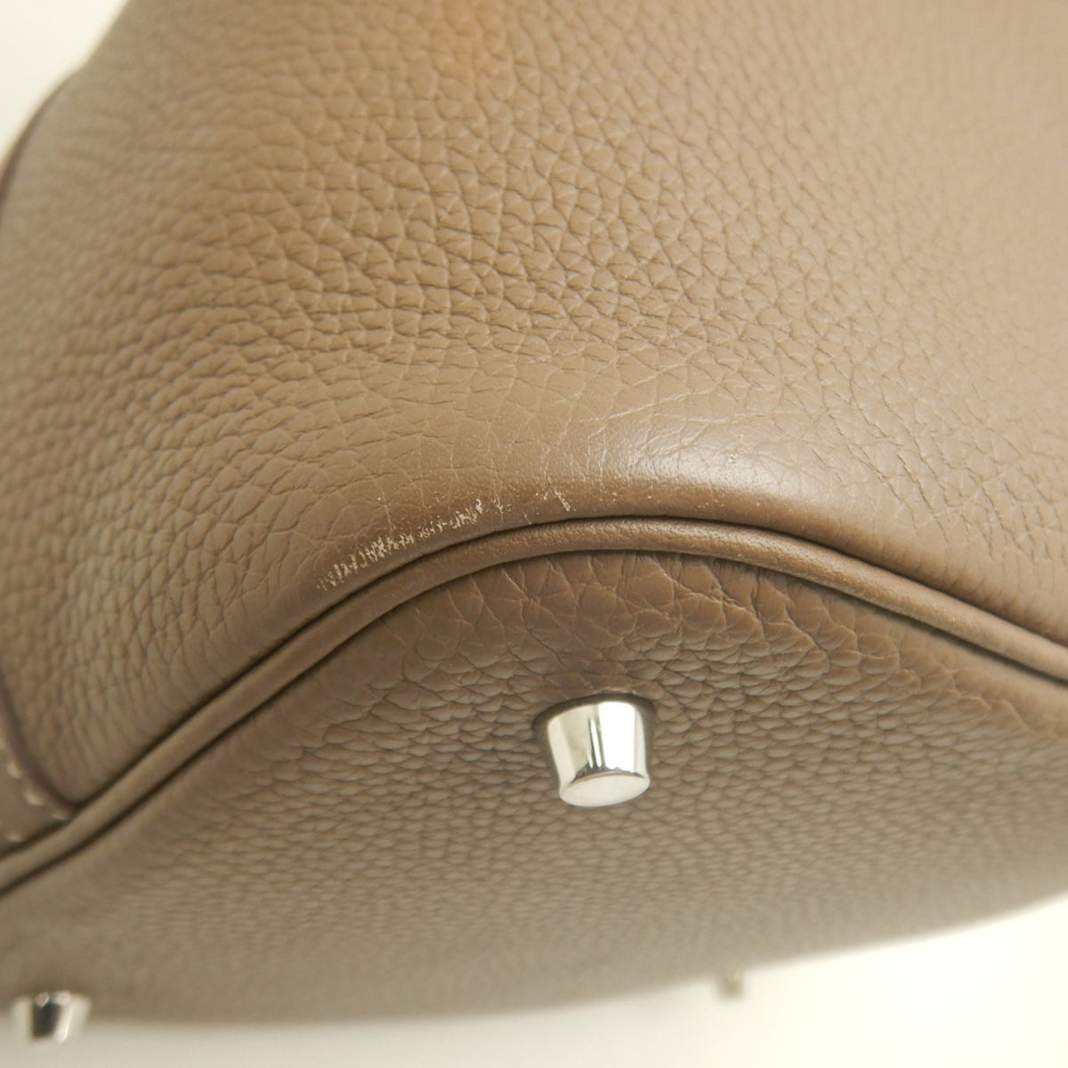 Hermes Picotin Etoupe Gray Taurillon Clemence Leather Handbag (Pre-Owned)