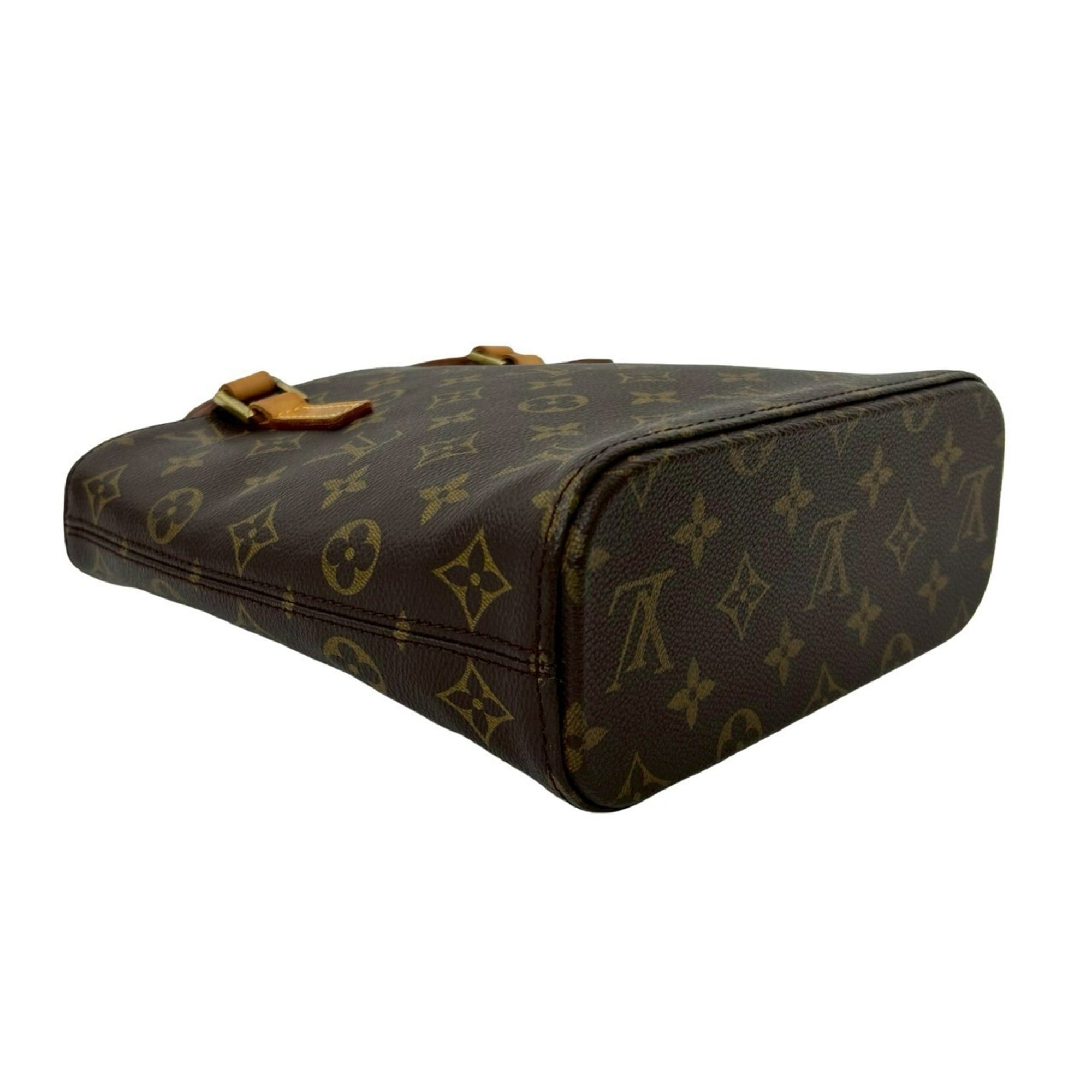 Louis Vuitton Brown Leather Pvc Handbag Tote Bag (Pre-Owned)
