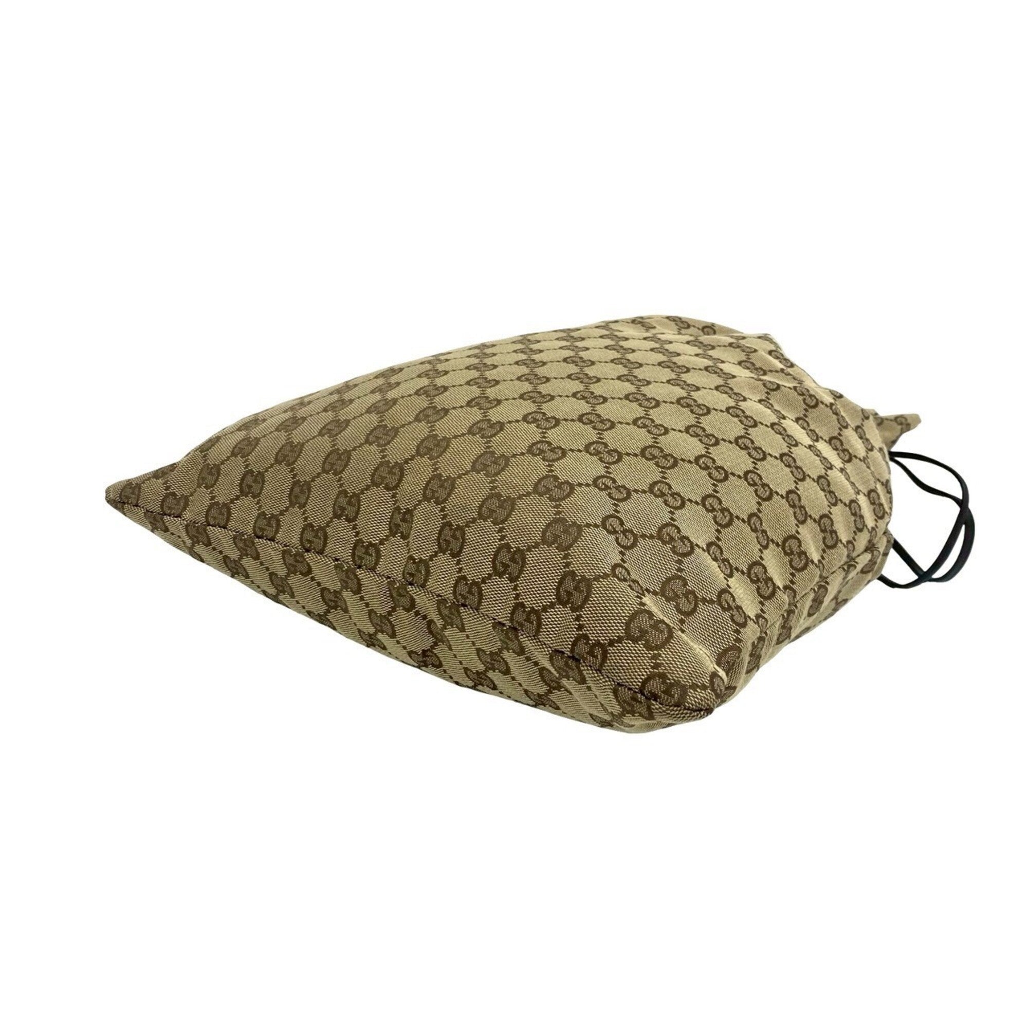 Gucci Brown Canvas Leather Handbag Pouch Shoulder Bag Tote Bag (Pre-Owned)
