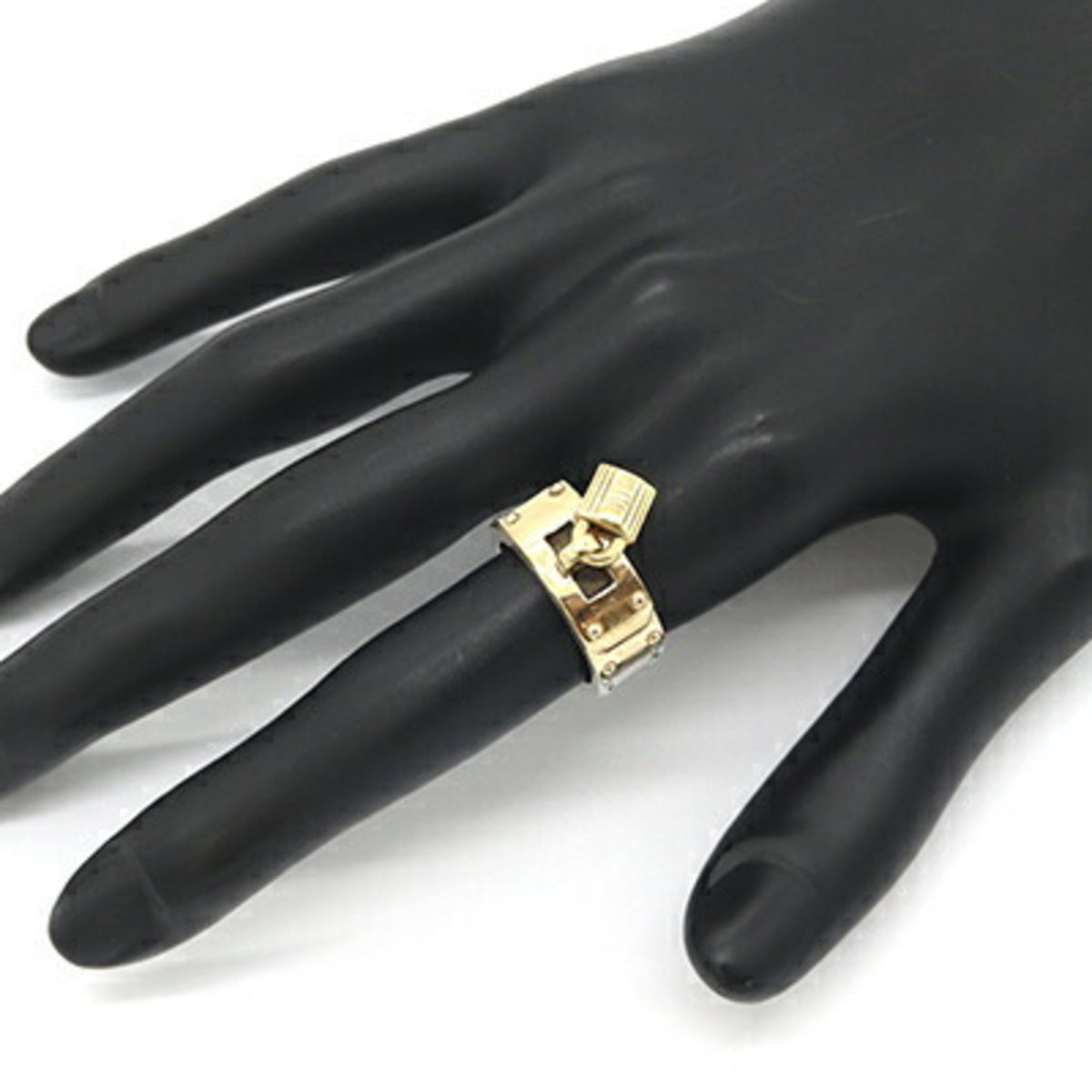 Hermes Yellow Gold (18K) Sterling Silver 925 Band Ring (Pre-Owned)