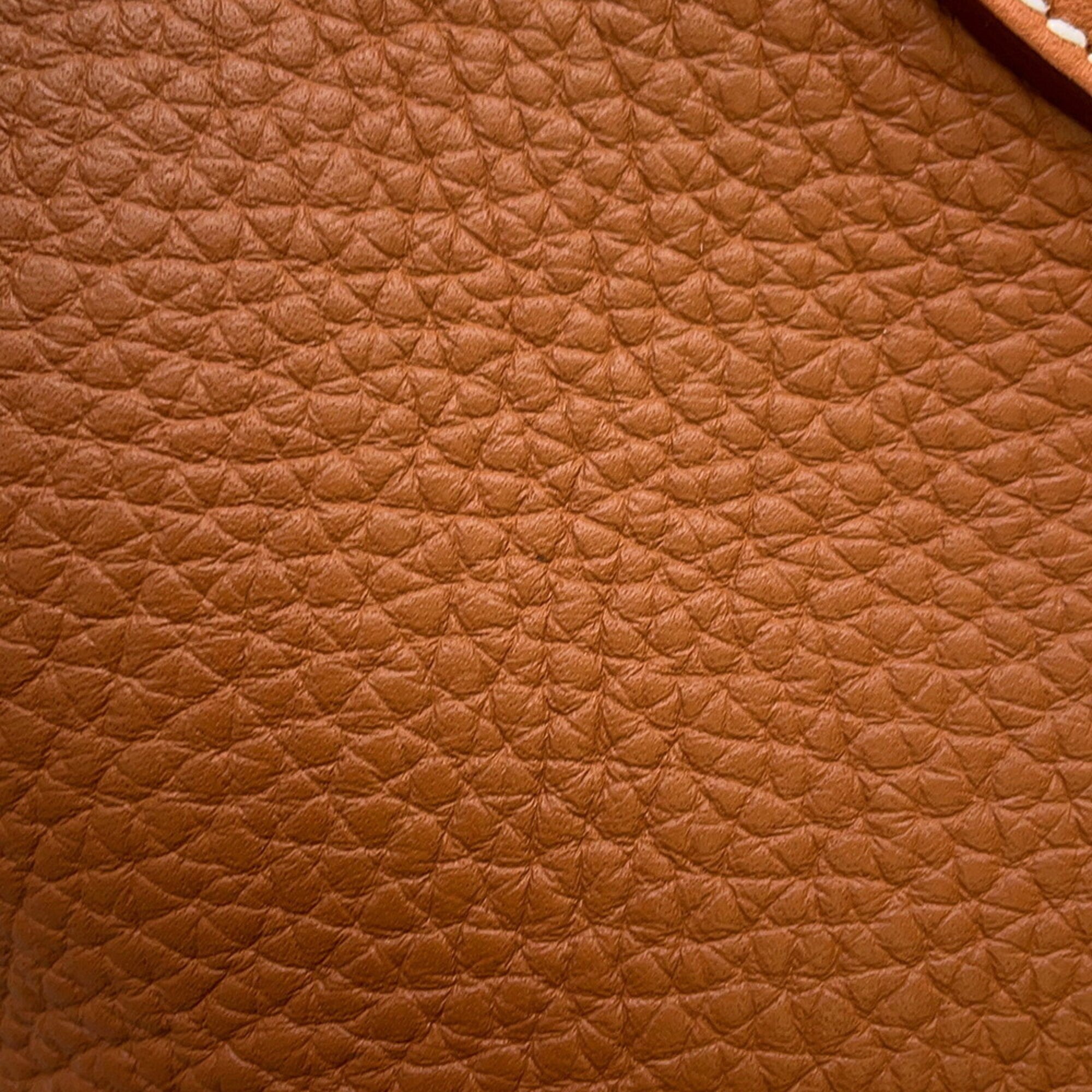 Hermes Gold Taurillon Clemence Leather Tote Bag (Pre-Owned)