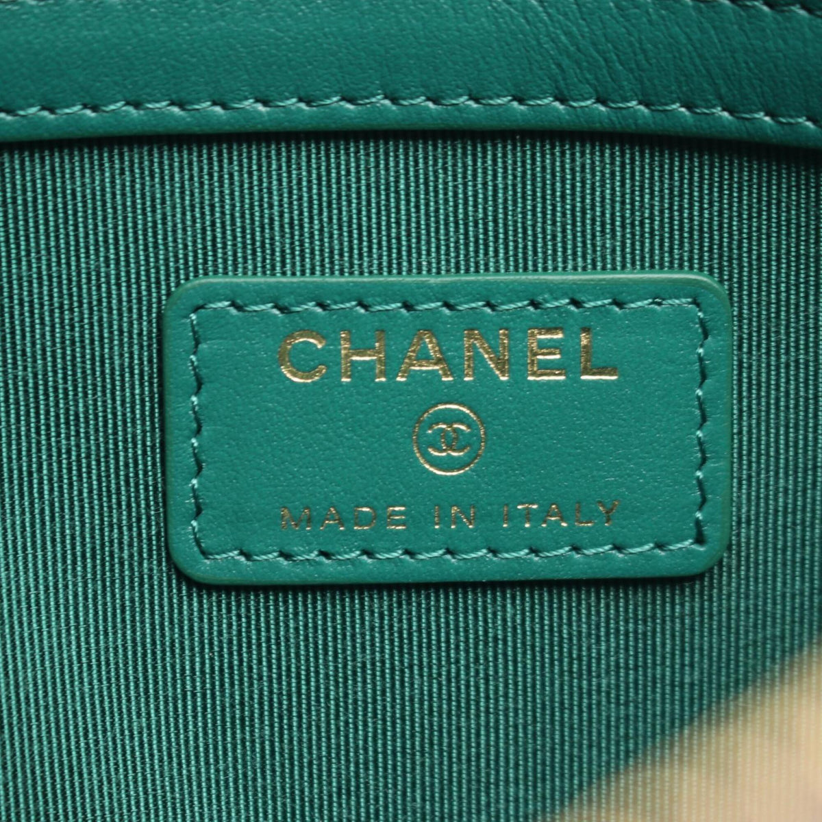 Chanel Blue Cotton Fabric Clutch Bag (Pre-Owned)