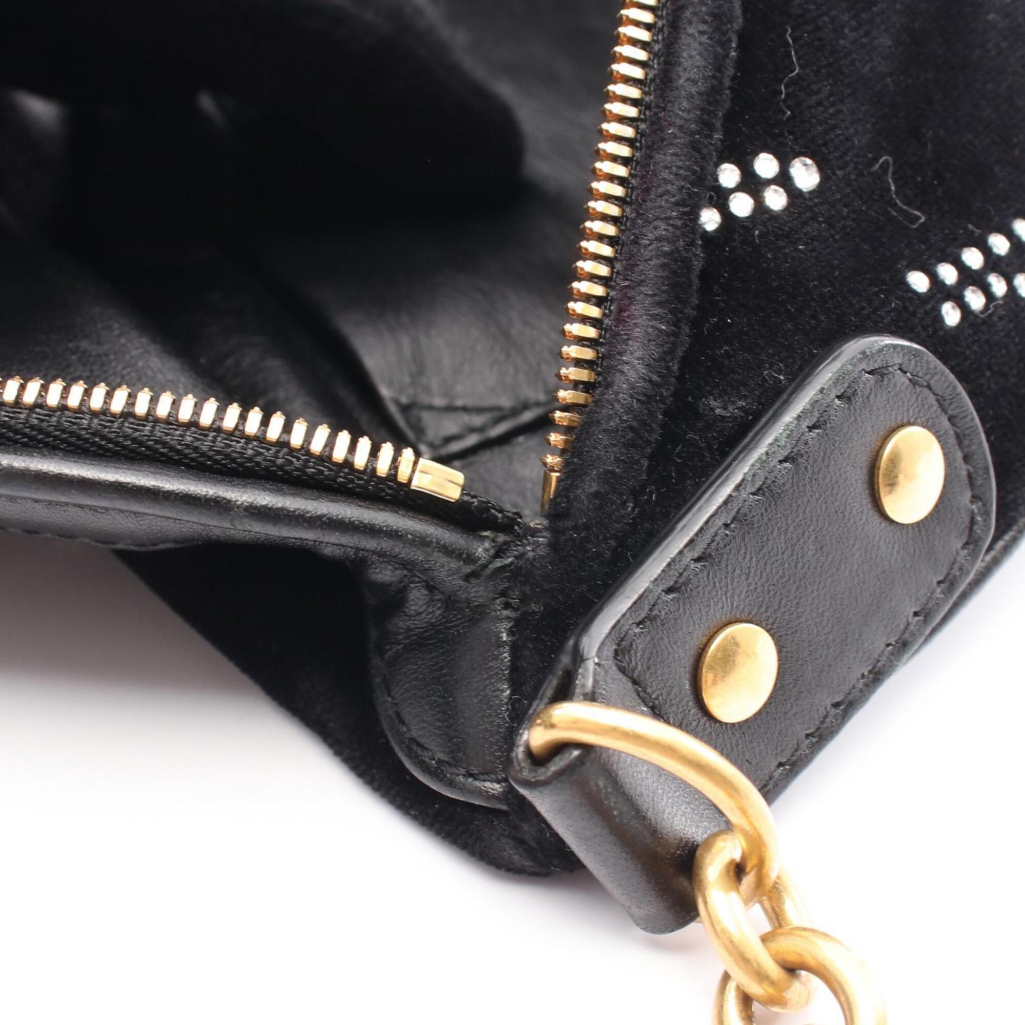 Balenciaga Black Leather Fabric Fanny Pack Handbag (Pre-Owned)