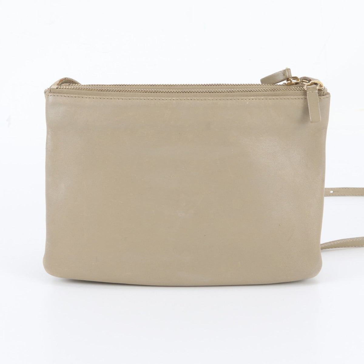 Celine Beige Leather Crossbody Bag Shoulder Bag (Pre-Owned)