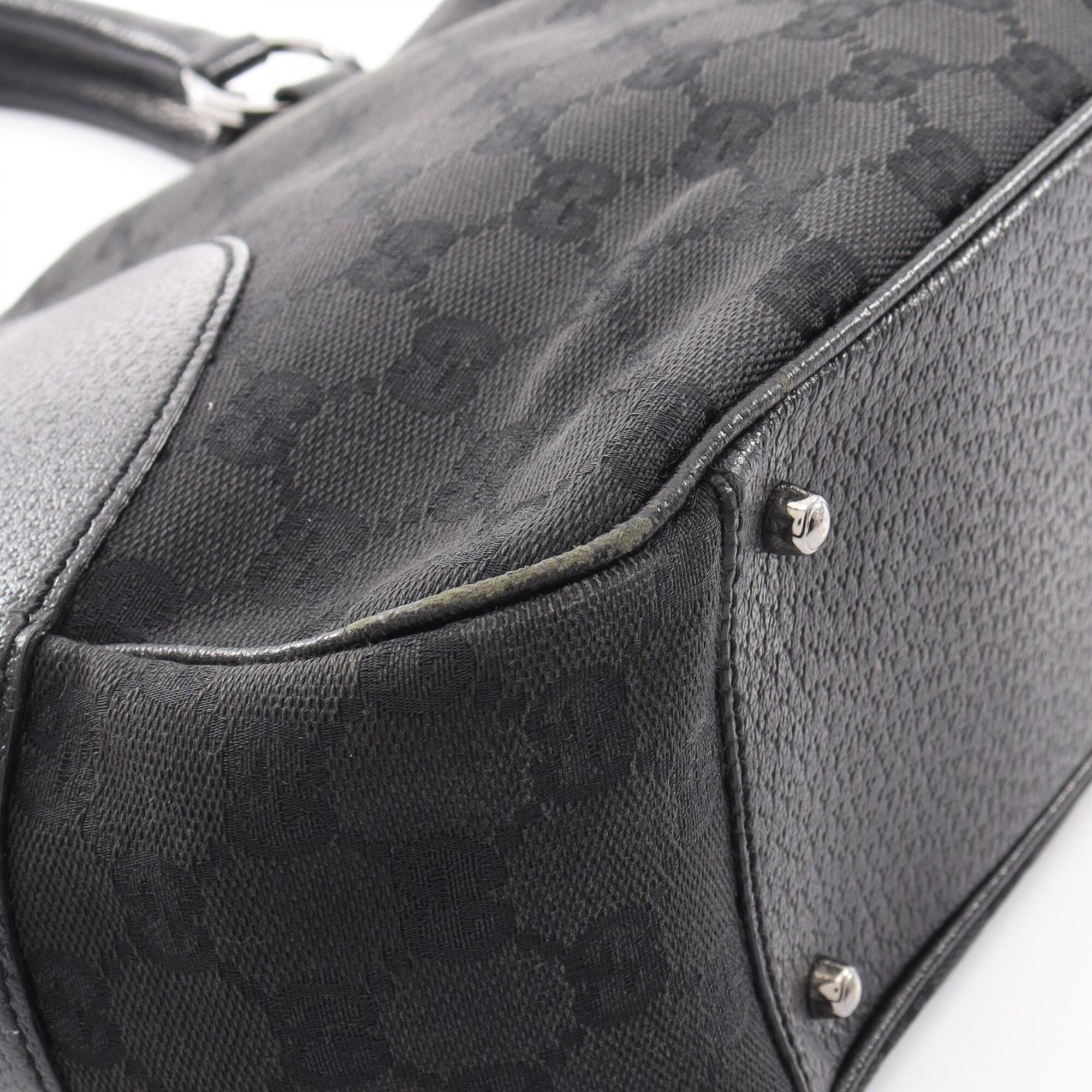 Gucci Black Canvas Leather Handbag (Pre-Owned)