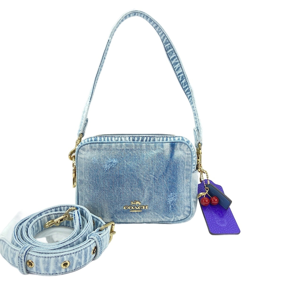 Coach Blue Shoulder Bag (Pre-Owned)