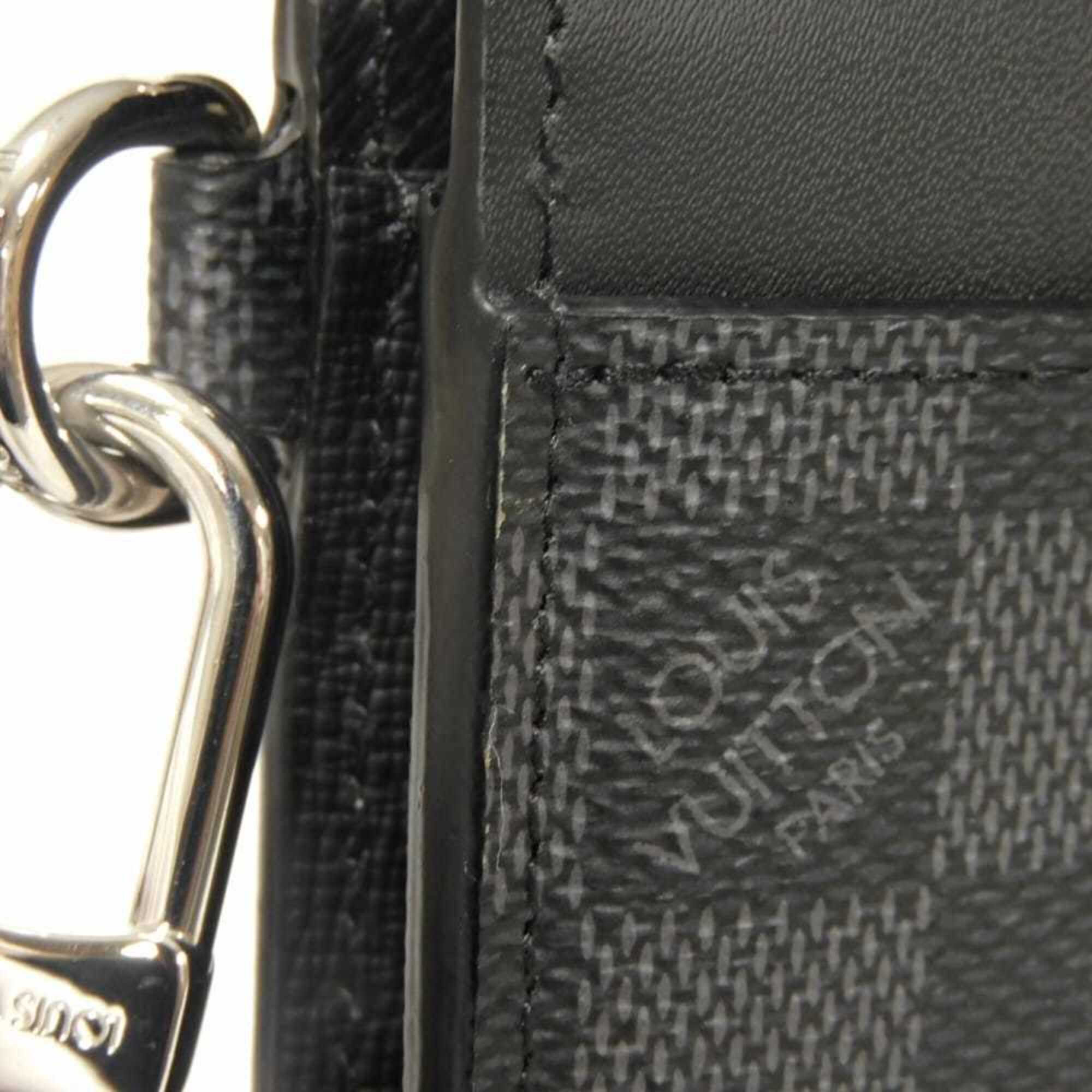Louis Vuitton Damier Graphite Black Noir Damier Graphite Canvas Leather Long Wallet (Bi-Fold) (Pre-Owned)