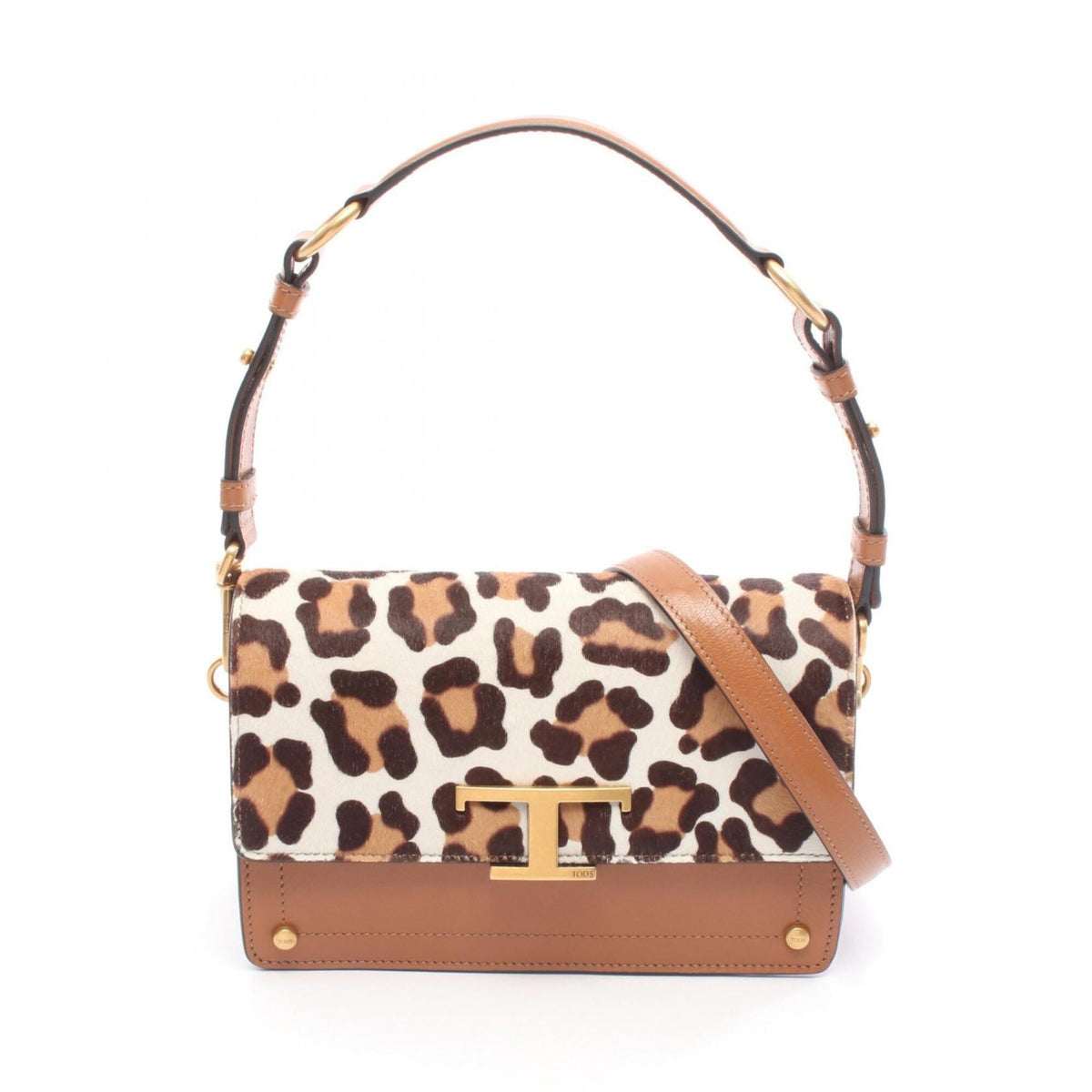 Tod's Brown Leather Handbag Shoulder Bag (Pre-Owned)
