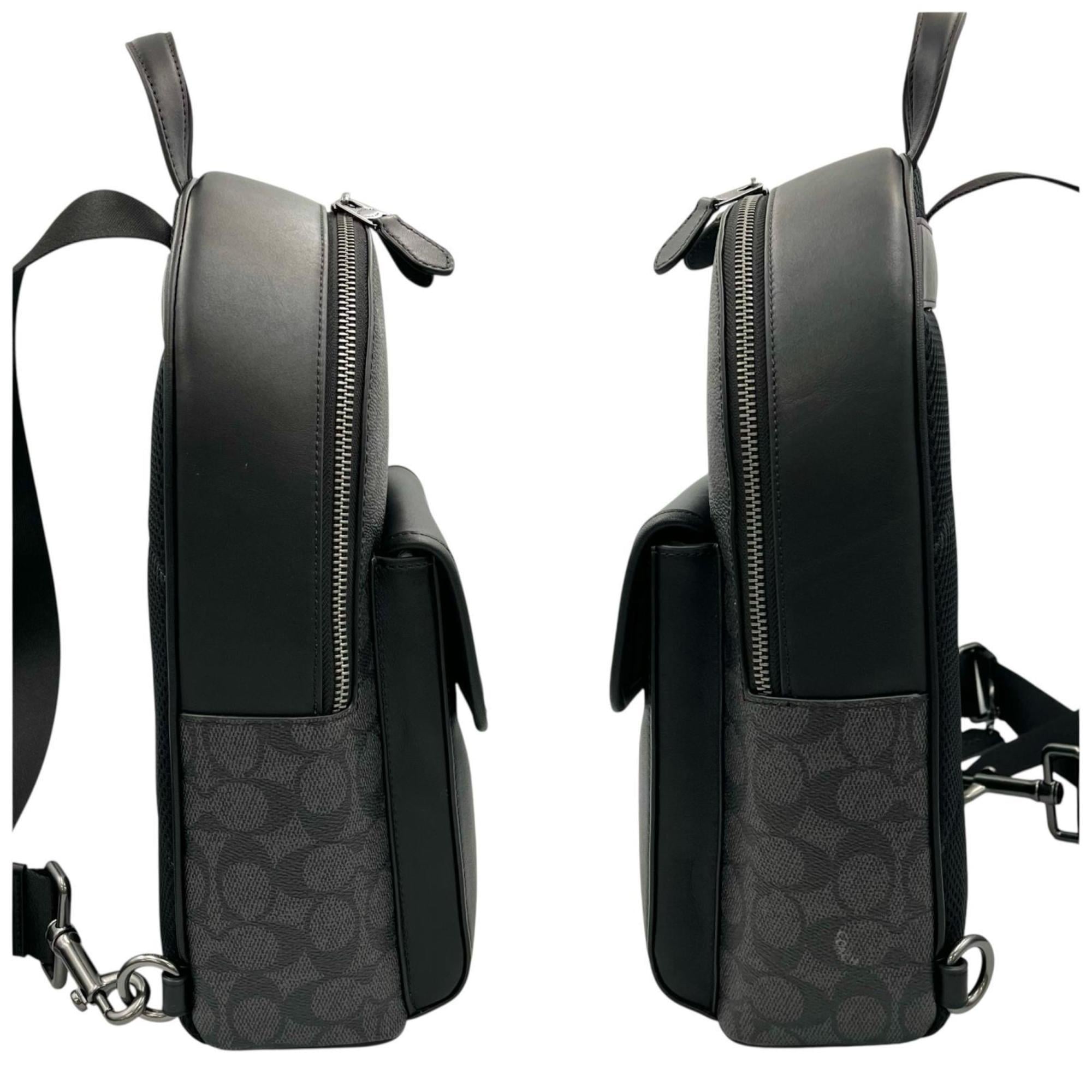 Coach Black Coated Canvas Sling Bag (Pre-Owned)