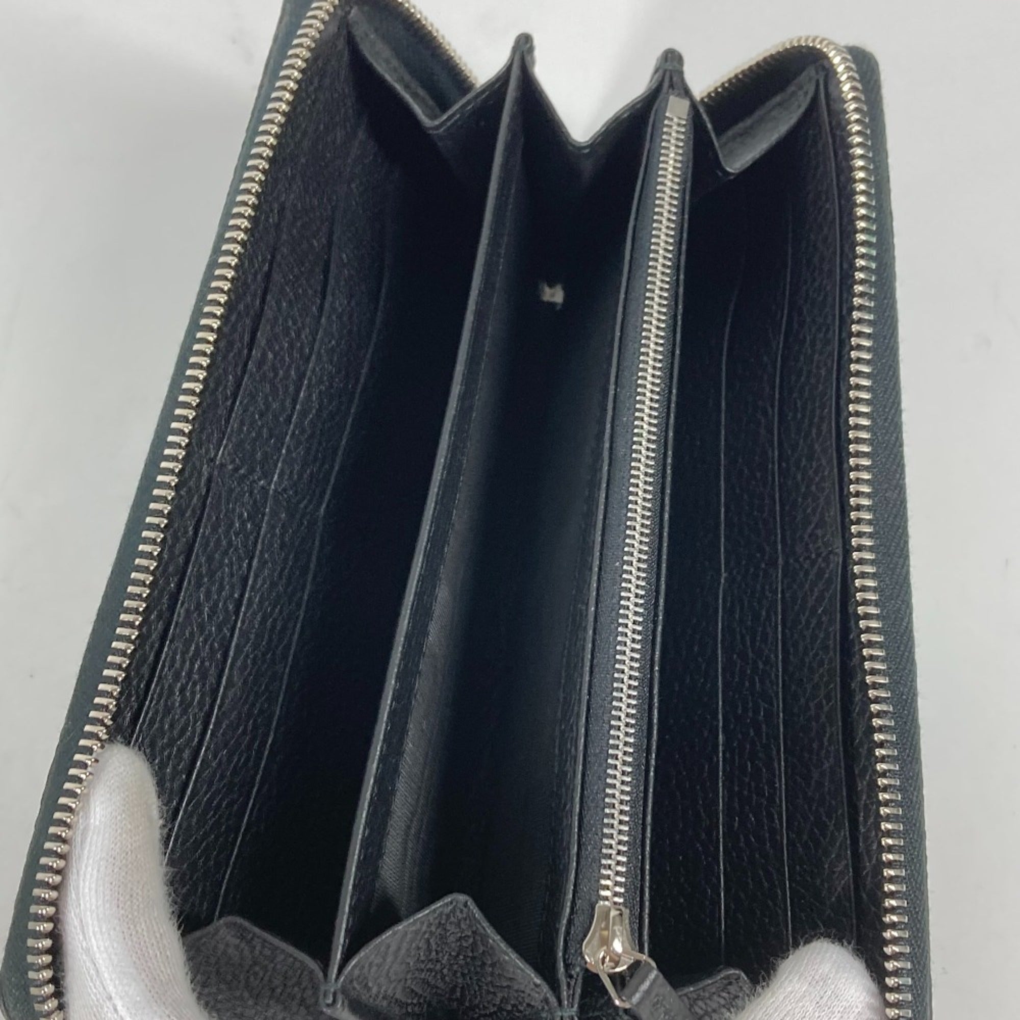 Gucci Black Leather Long Wallet (Bi-Fold) (Pre-Owned)