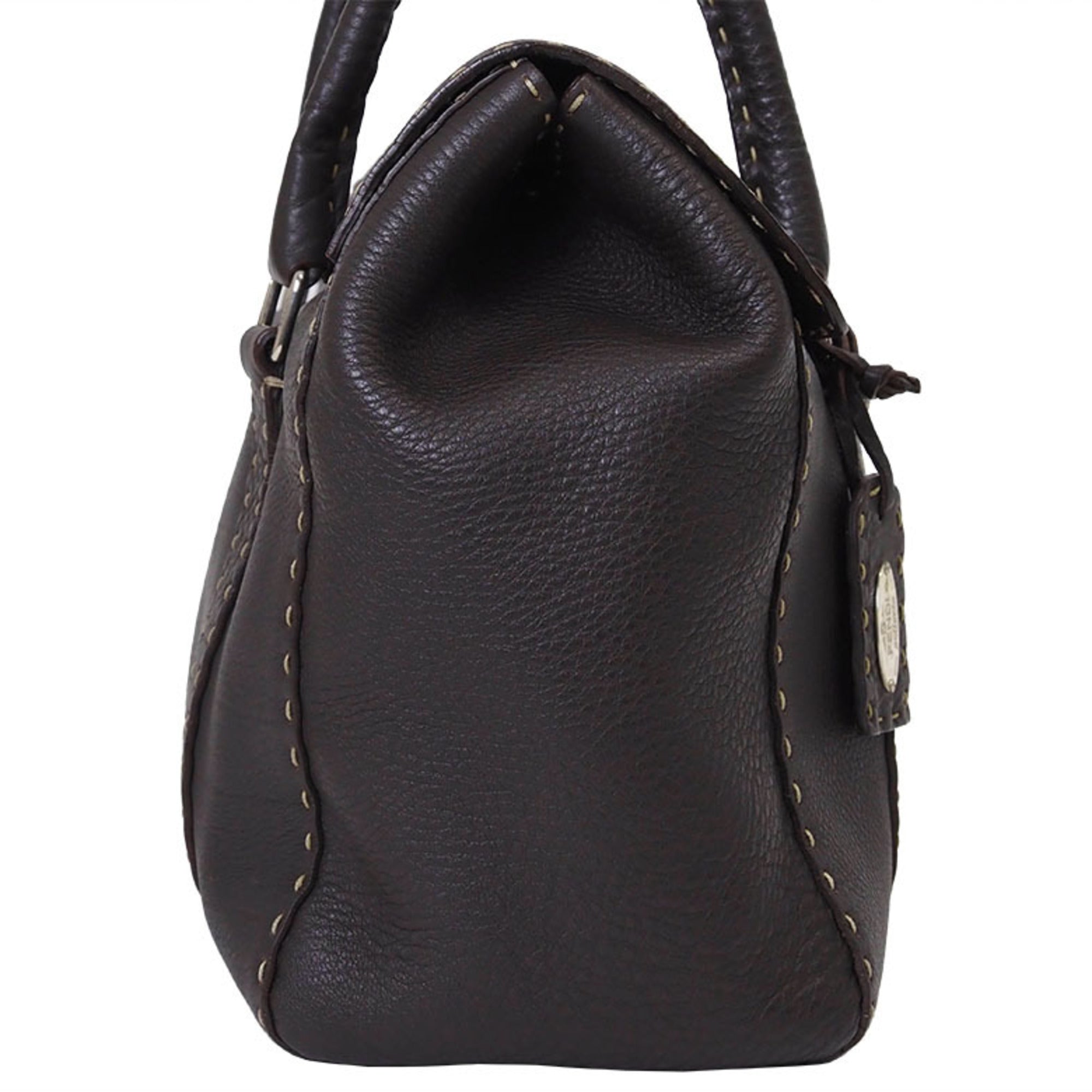 Fendi Selleria Brown Leather Handbag (Pre-Owned)