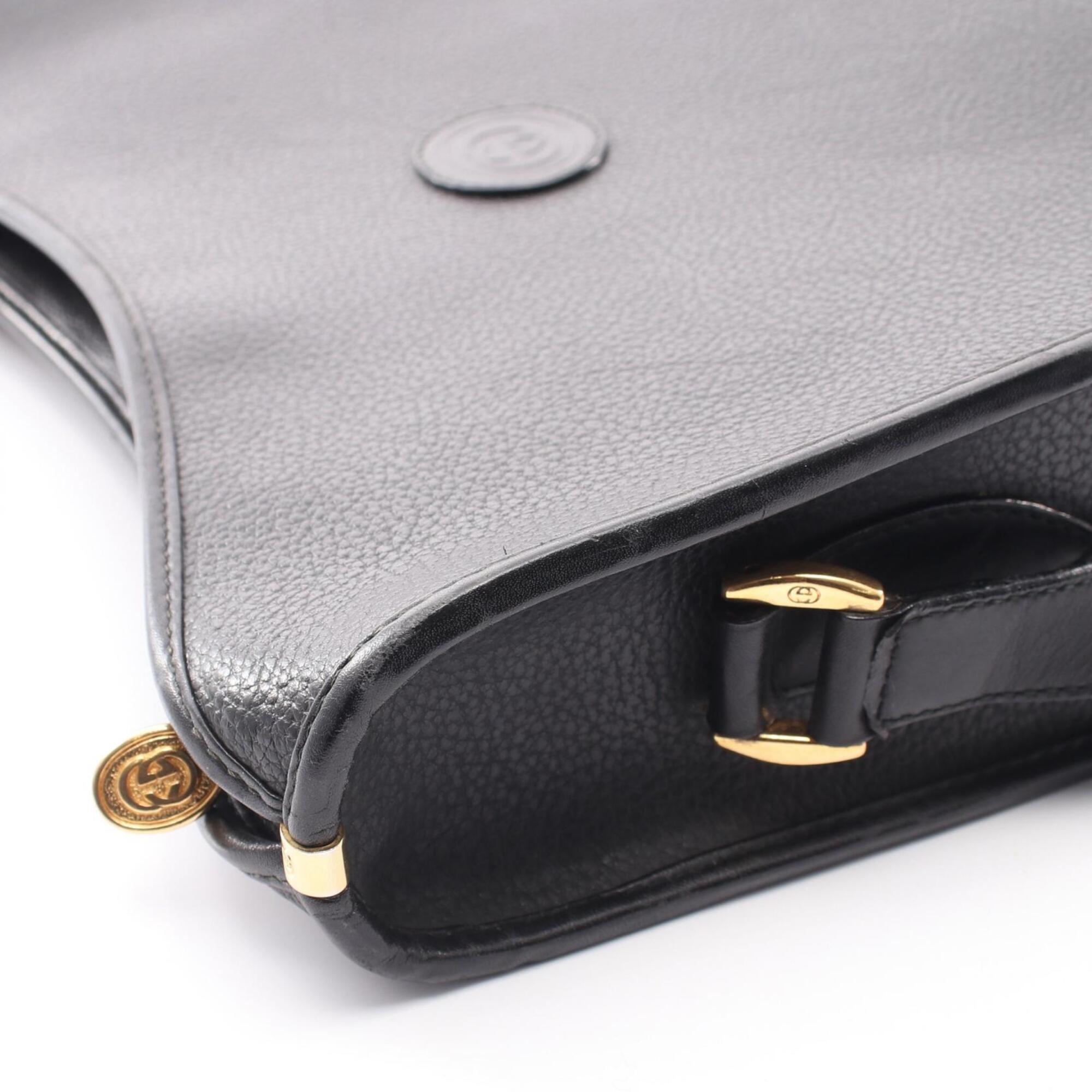 Gucci Black Leather Shoulder Bag (Pre-Owned)