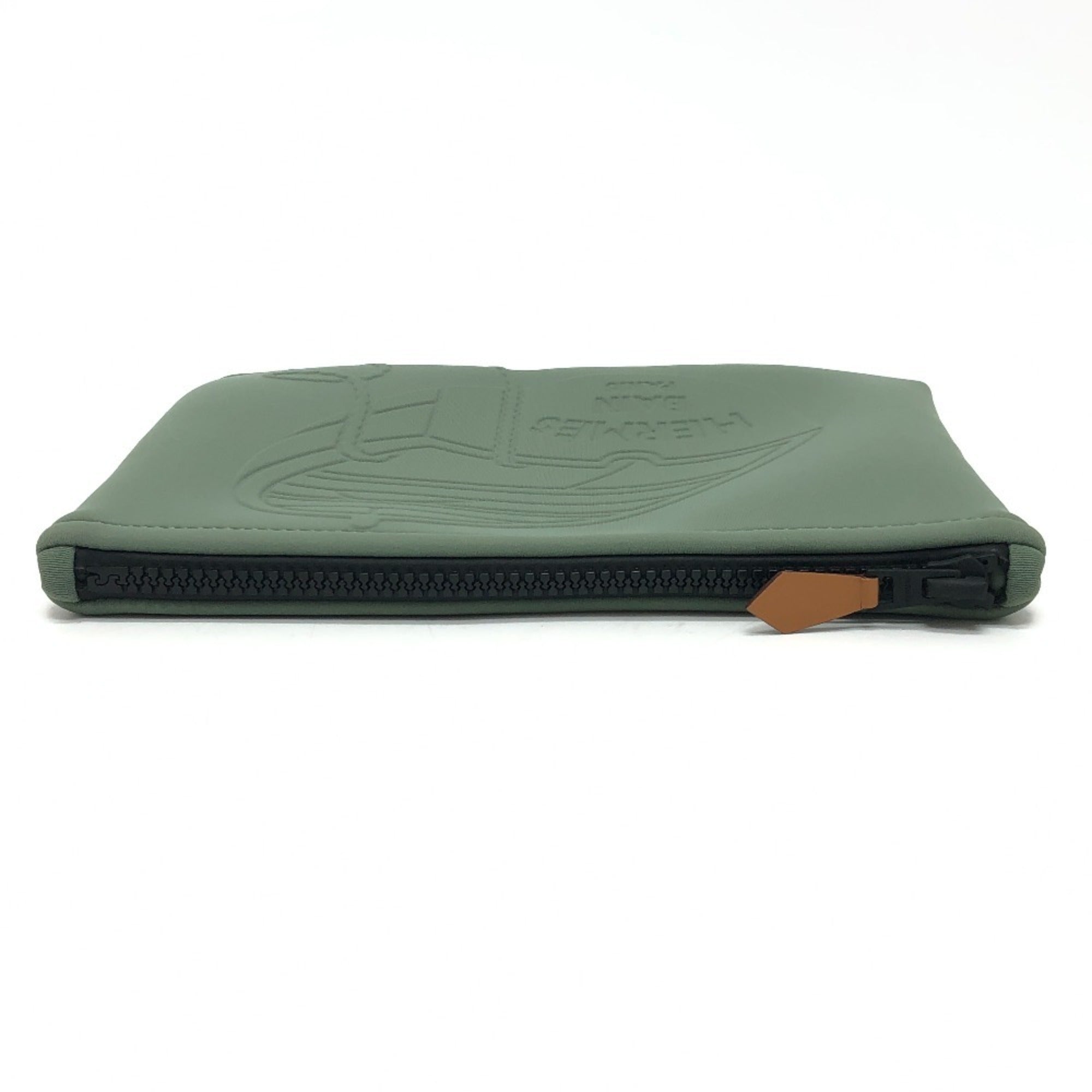 Hermes Khaki Nylon Handbag Pouch (Pre-Owned)