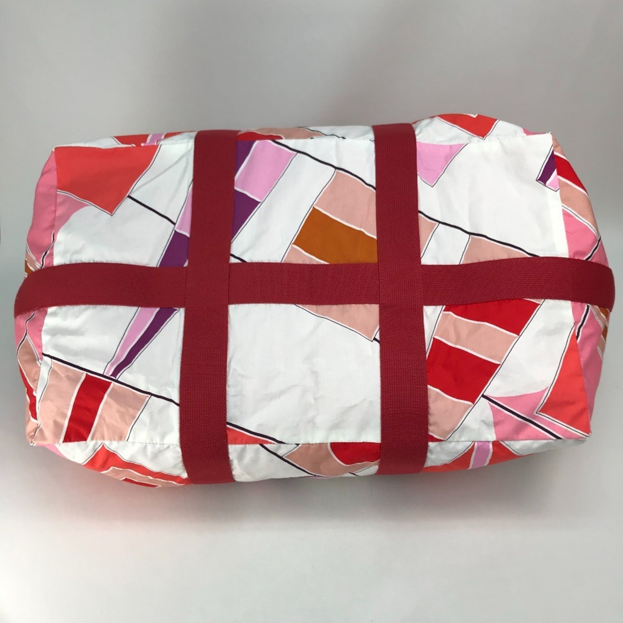 Hermes Pink Red Color Cotton Beach Bag Tote Bag (Pre-Owned)