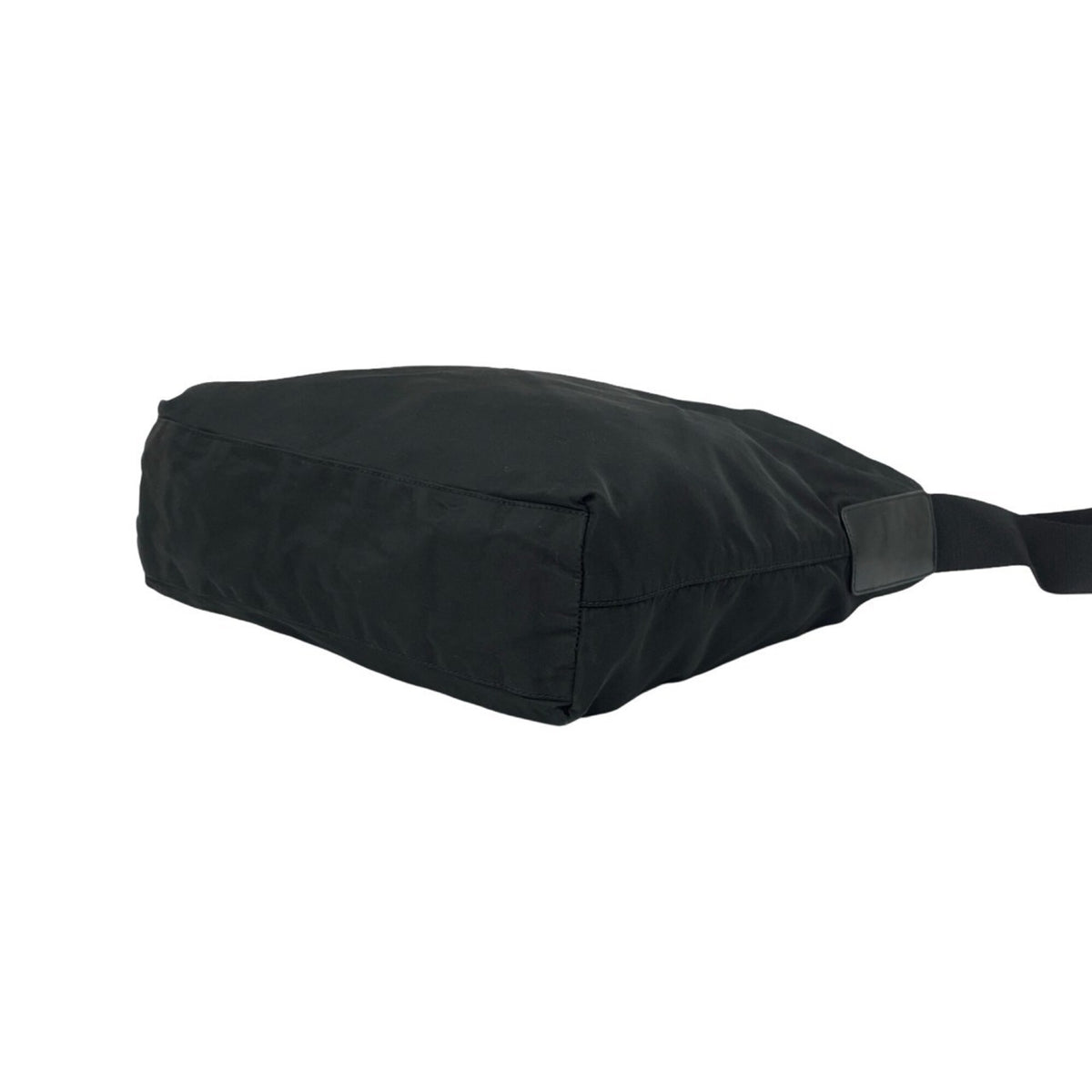 Prada Black Nylon Leather Pochette Shoulder Bag (Pre-Owned)