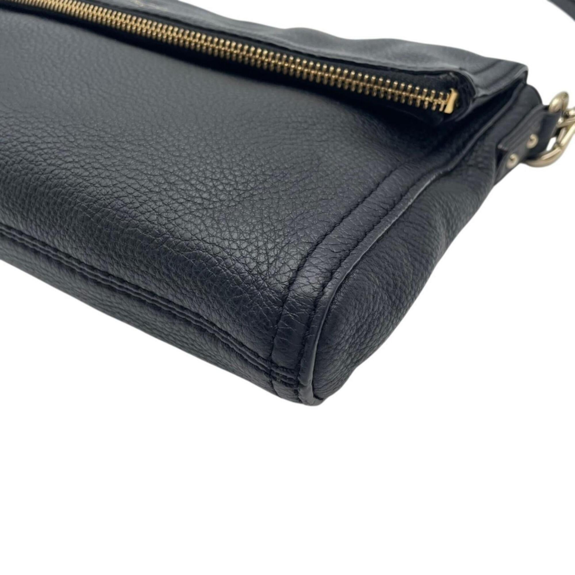 Kate Spade Black Leather Shoulder Bag (Pre-Owned)