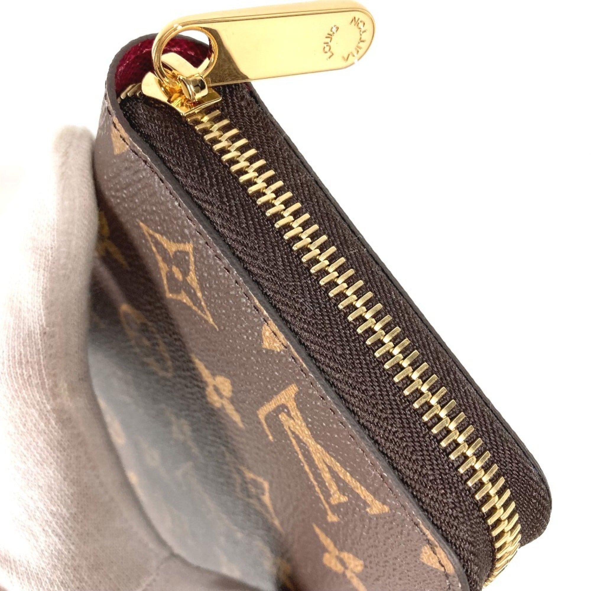 Louis Vuitton Monogram Brown Fuchsia Monogram Monogram Long Bill Wallet (Bi-Fold) (Pre-Owned)