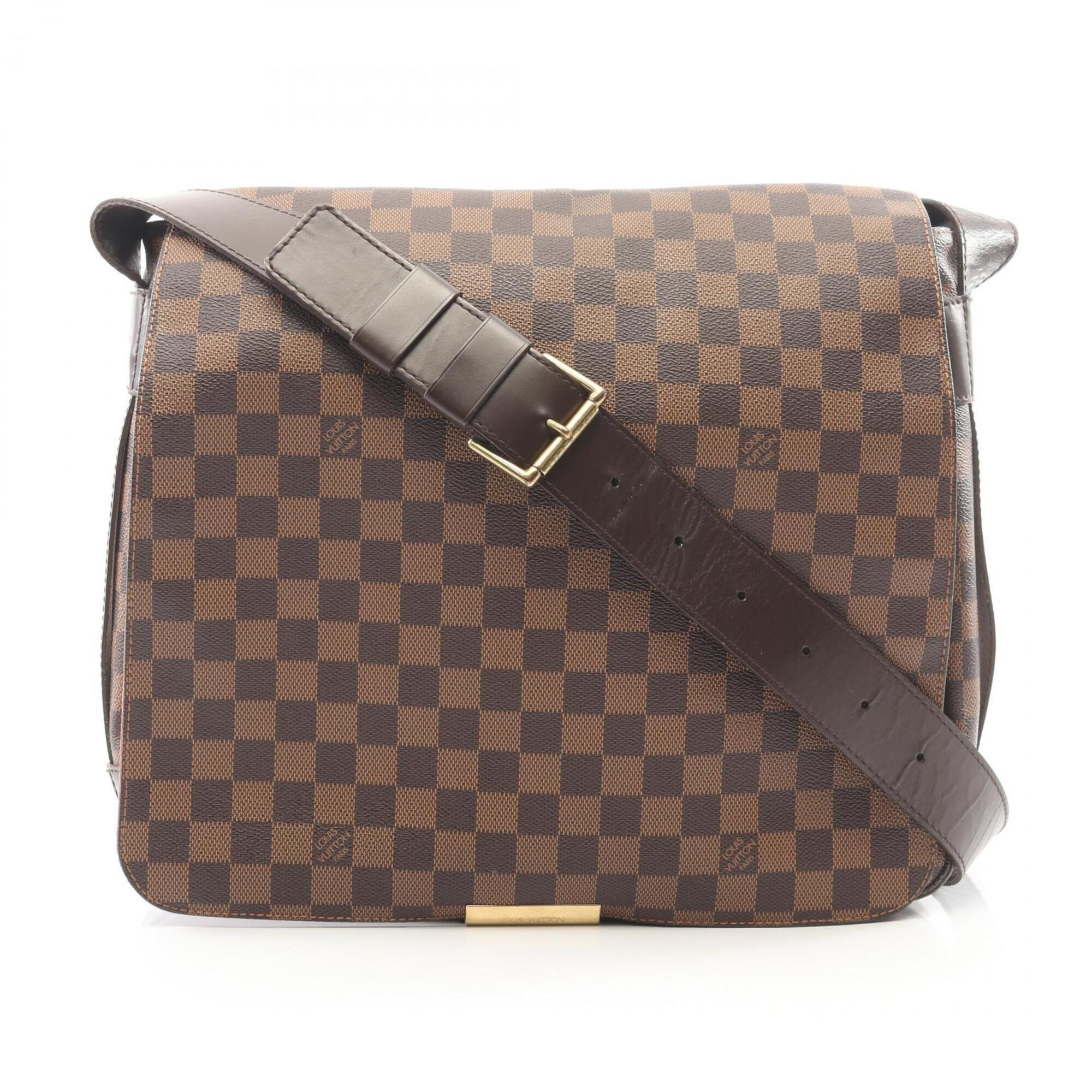 Louis Vuitton Brown Coated Canvas Leather Handbag Shoulder Bag (Pre-Owned)