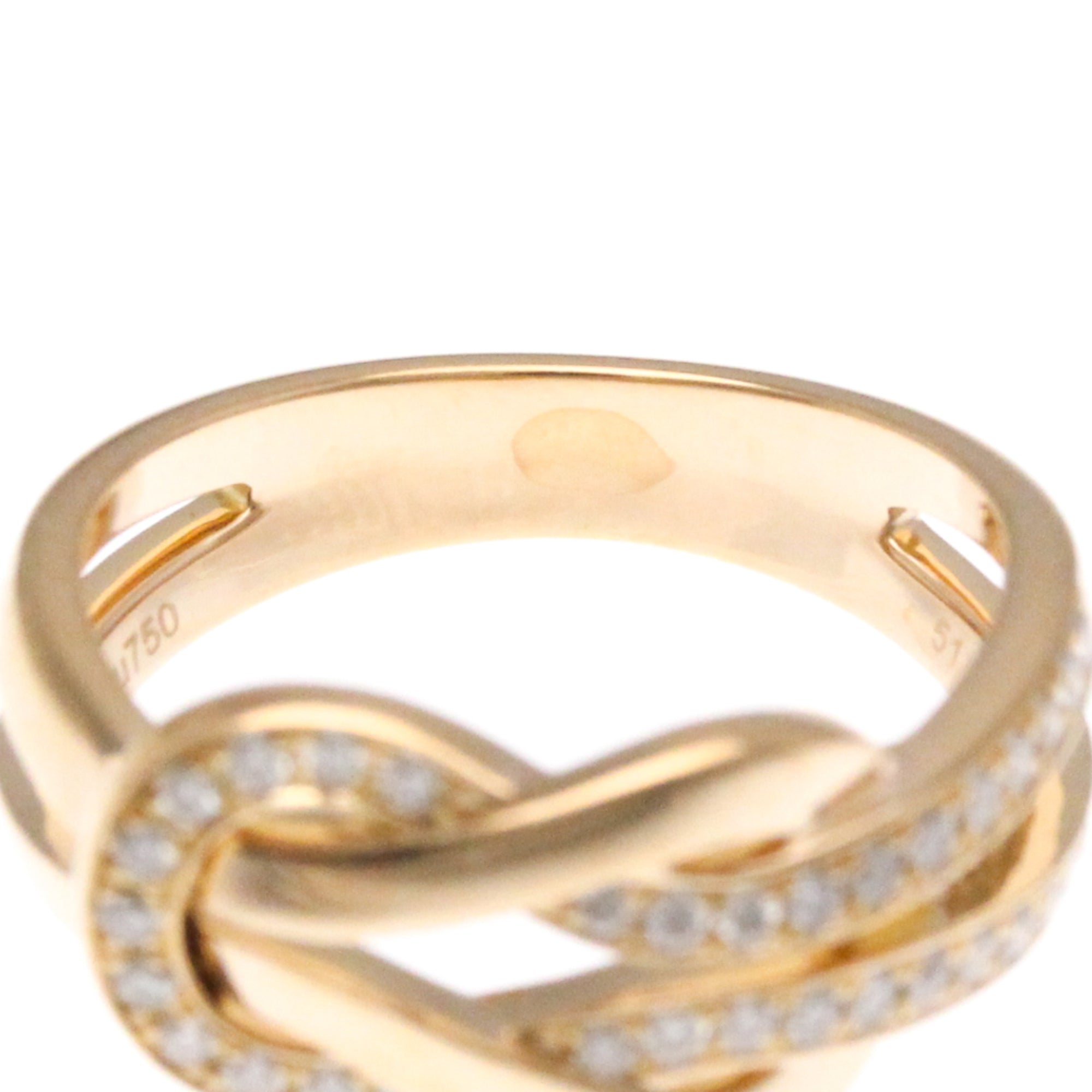 Fred Paris Force 10 Ring 18K Pink Gold And Diamonds Gold Pink_Gold Ring Jewelry (Pre-Owned)